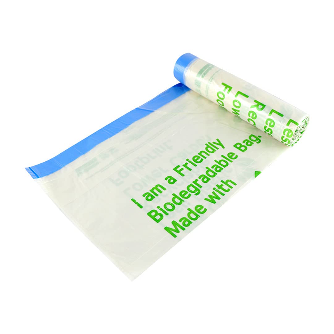 Biodegradable Trash Bags with Drawstring - 13 Gallon, 24.4x33.46 Inches - 20 Rolls (240 Bags Total) - Heavy Duty Kitchen & Office Garbage Bags for Home, Business & Outdoor Use