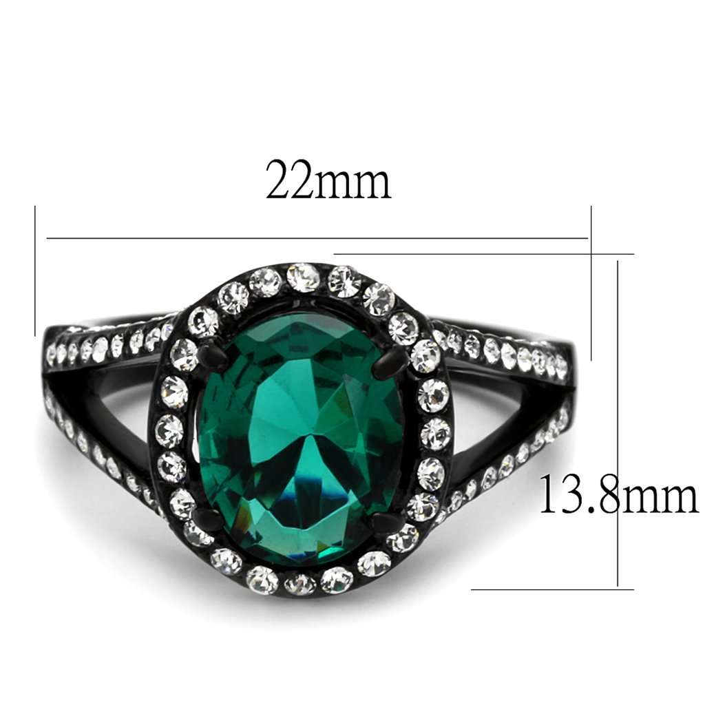 Blue Zircon Halo Ring 3.26ct CZ Stainless Steel - Engagement Jewelry for Women Size 5-10 - Perfect for Proposals & Anniversaries