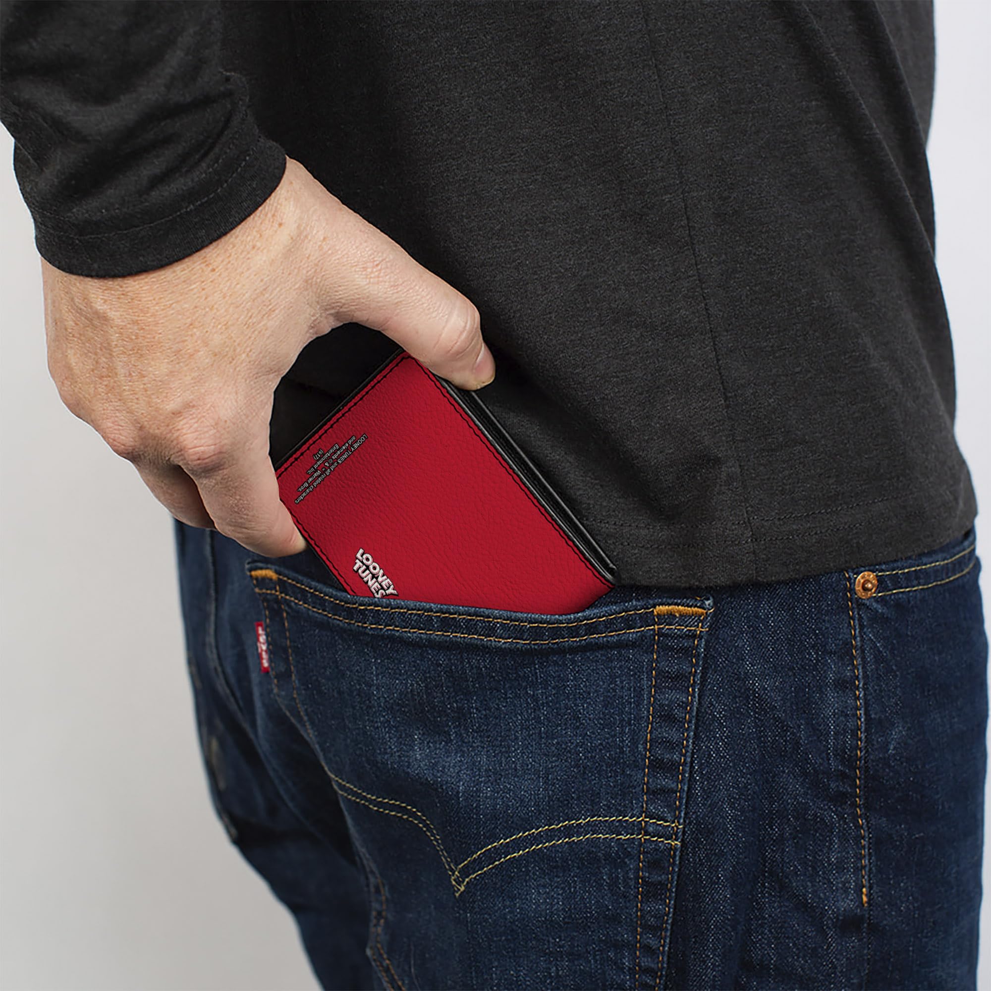 Buckle-Down Men's PU Leather Bifold Wallet - Gossamer Eyes Multicolor Slim RFID Blocking Wallet for Everyday Use & Travel