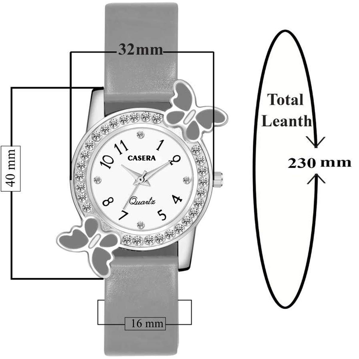 Casio Analog Butterfly White Dial Rubber Strap Watch for Women & Girls - Perfect for Everyday Wear, Casual Outfits, and Gift Giving