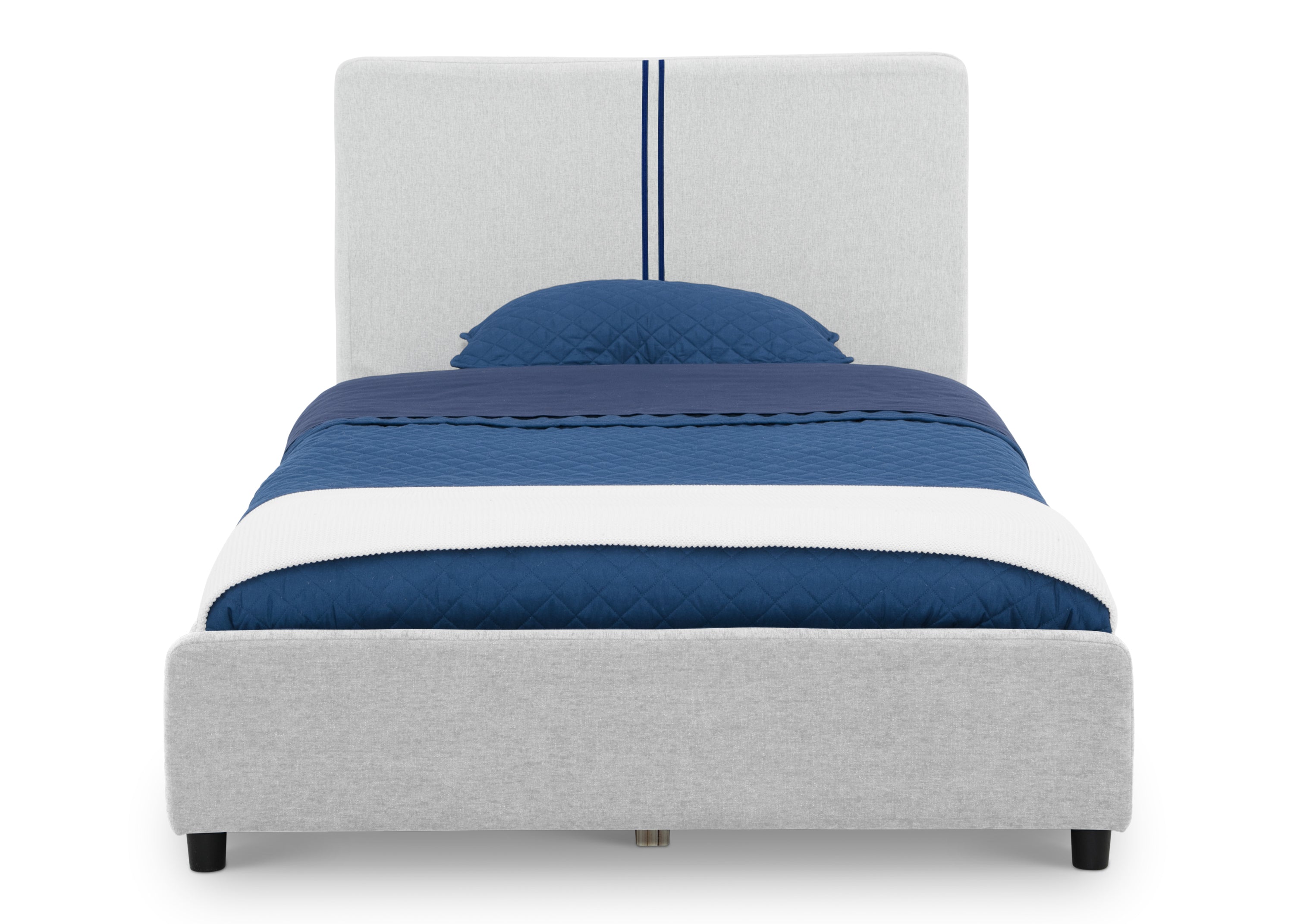 Upholstered Twin Bed with Headboard - Soft Fabric Bed Frame for Kids & Teens - Perfect for Bedrooms, Dorms & Guest Rooms