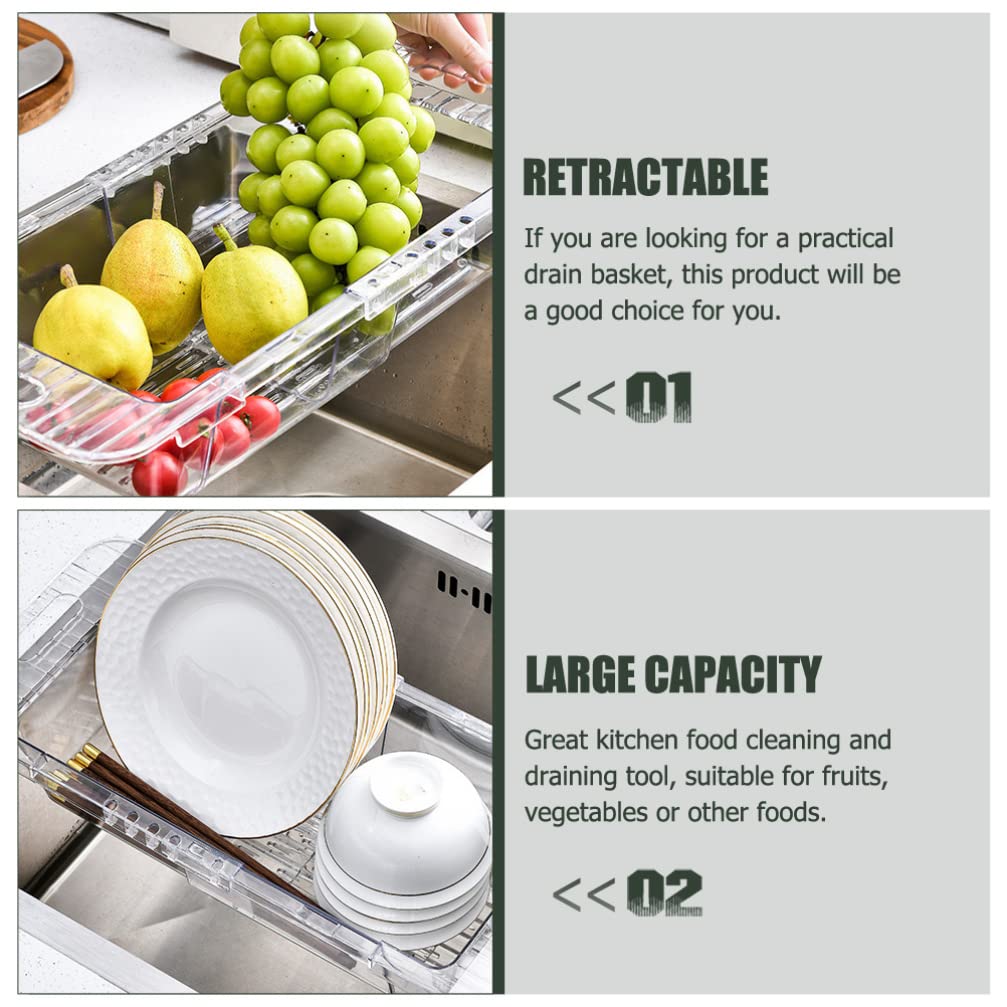 Stainless Steel Sink Drain Basket - Multi-Purpose Kitchen Storage Basket for Washing, Draining & Drying Fruits, Vegetables & Dishes - Perfect for Kitchen Sink Organization & Food Prep