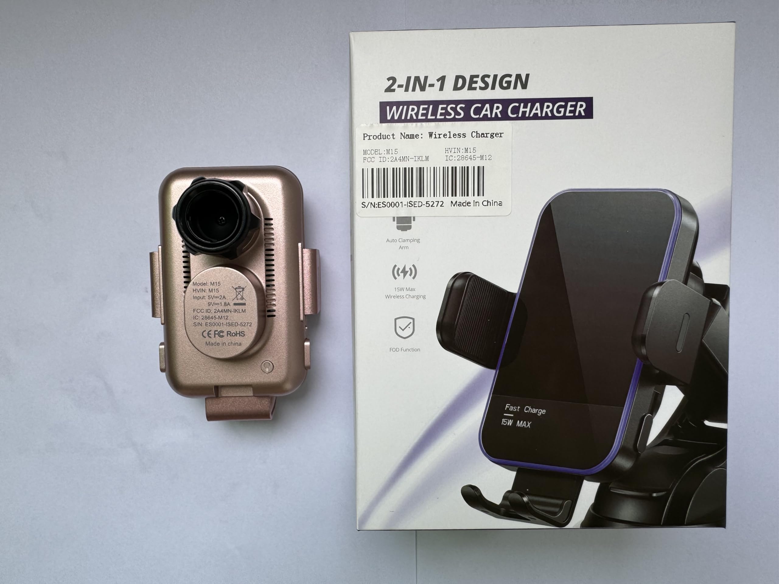 15W Auto Clamping Wireless Car Charger with 7 Color LED Backlit - Universal Phone Mount Holder for iPhone 14/13/12/11/X, Samsung Galaxy S23/S22/S21/S10/Note 20 (Pink) - Perfect for Hands-Free Charging While Driving
