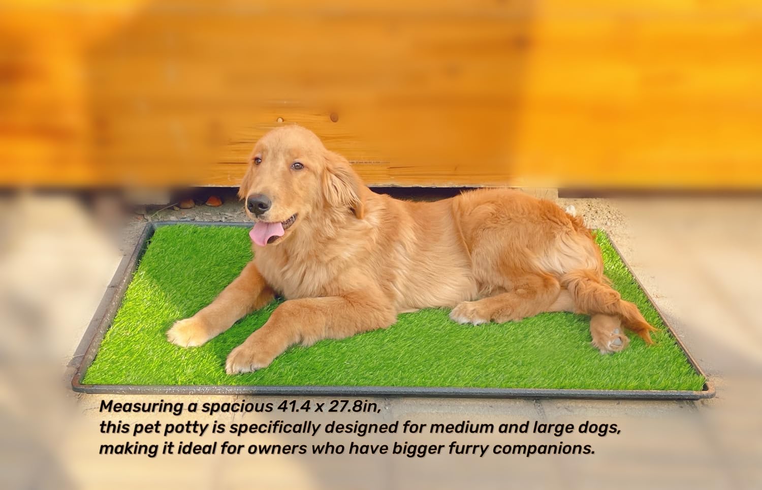 Premium Large Dog Grass Pad with Tray - 3-Pack Realistic Fake Grass (41.4
