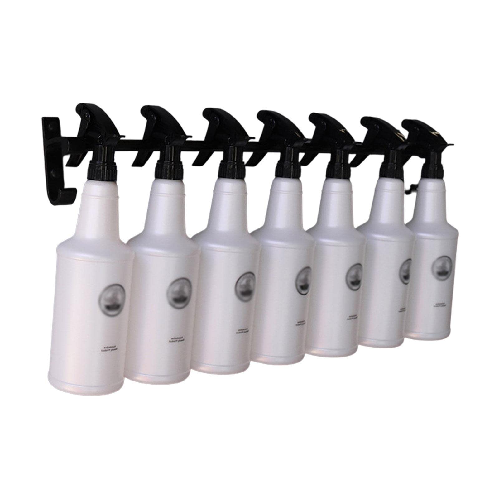 JUMM 7-Bottle Storage Rack Kit - Heavy Duty Metal Hanging Organizer for Car Detailing, Kitchen, Laundry & Garage - Perfect for Cleaning Supplies, Beauty Tools & Garden Equipment Storage