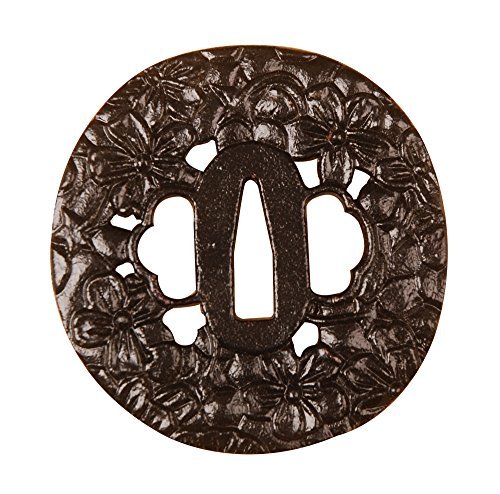 Authentic Iron Tsuba Hand Guard for Japanese Samurai Swords - Perfect for Wakizashi & Tanto - Enhance Your Katana Collection & Martial Arts Training