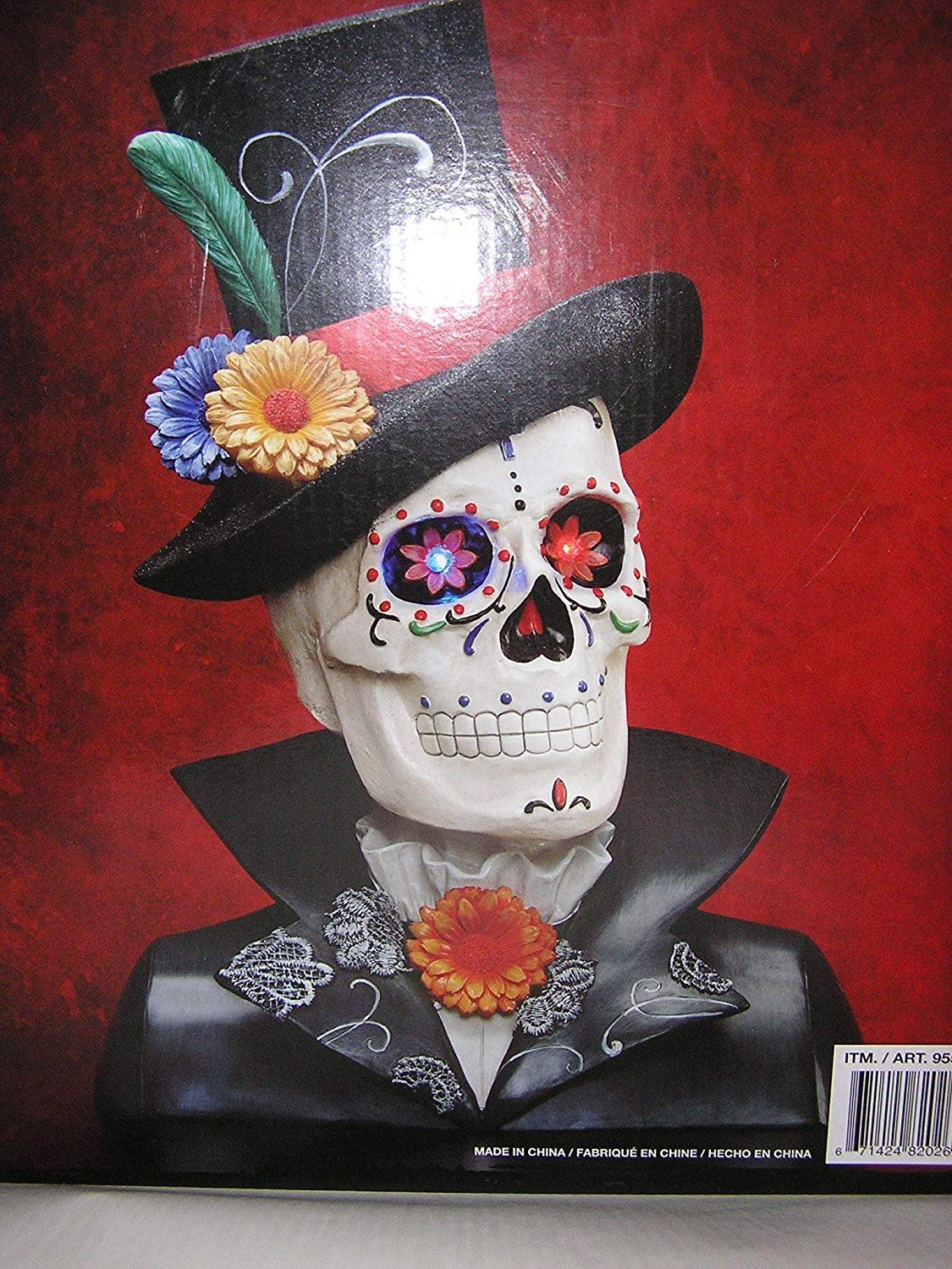 Color Changing LED Skull Light - Halloween Decoration, Party Decor, Home & Garden Spooky Lighting for Indoor & Outdoor Use