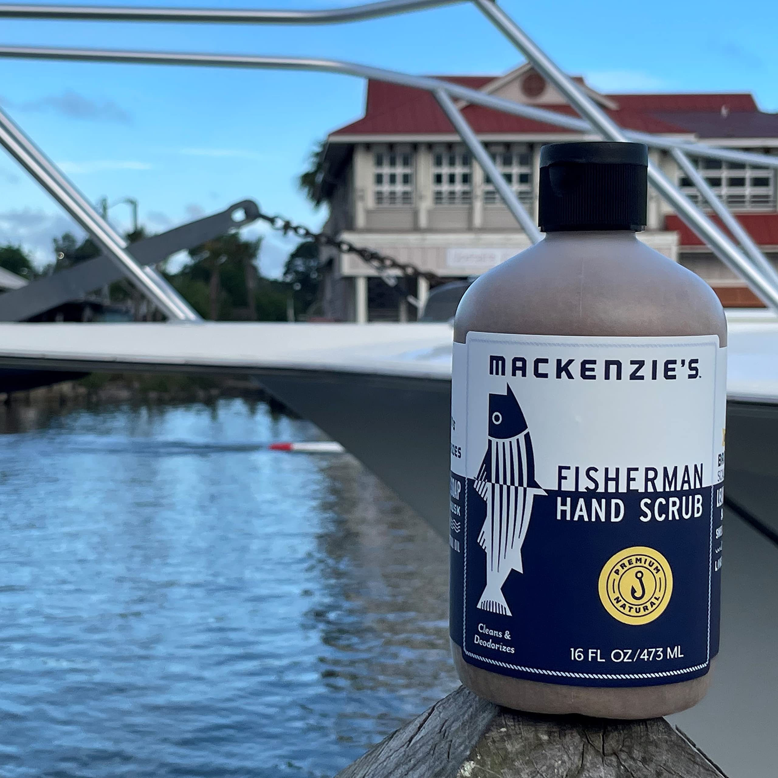 MacKenzie's Fisherman Hand Scrub - 16 oz Deep Cleansing & Deodorizing Hand Cleaner for Men - Perfect Gift for Fishermen, Cooks, Gardeners & Outdoor Enthusiasts - Ideal for Camping, Fishing, BBQ & DIY Projects