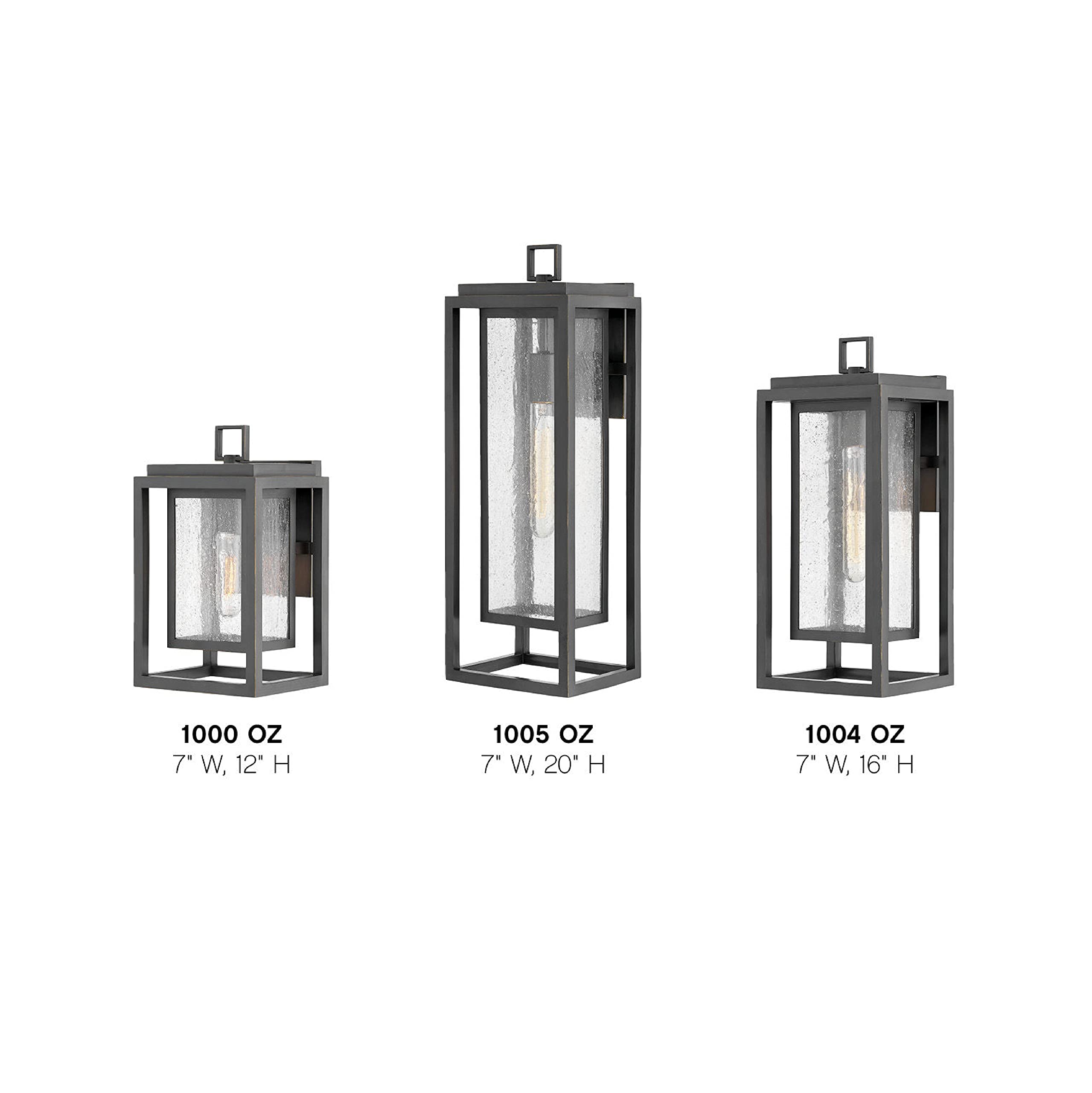 Hinkley Republic 1000OZ Small Outdoor Wall Mount Lantern - Transitional Modern Double Frame Design, Coastal Collection in Oil Rubbed Bronze - Perfect for Porch, Patio, and Garden Lighting