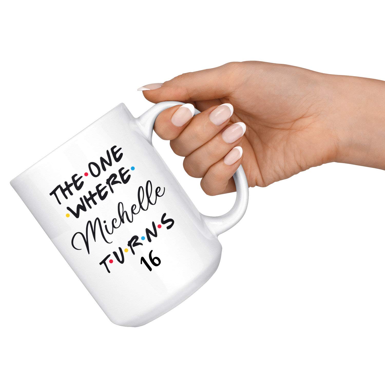 Personalized 16th Birthday Mug - Happy Sweet 16 Birthday Gift for Her & Him - 15oz Ceramic Coffee Cup - Perfect for Milestone Celebrations, Party Favors & Morning Coffee Moments