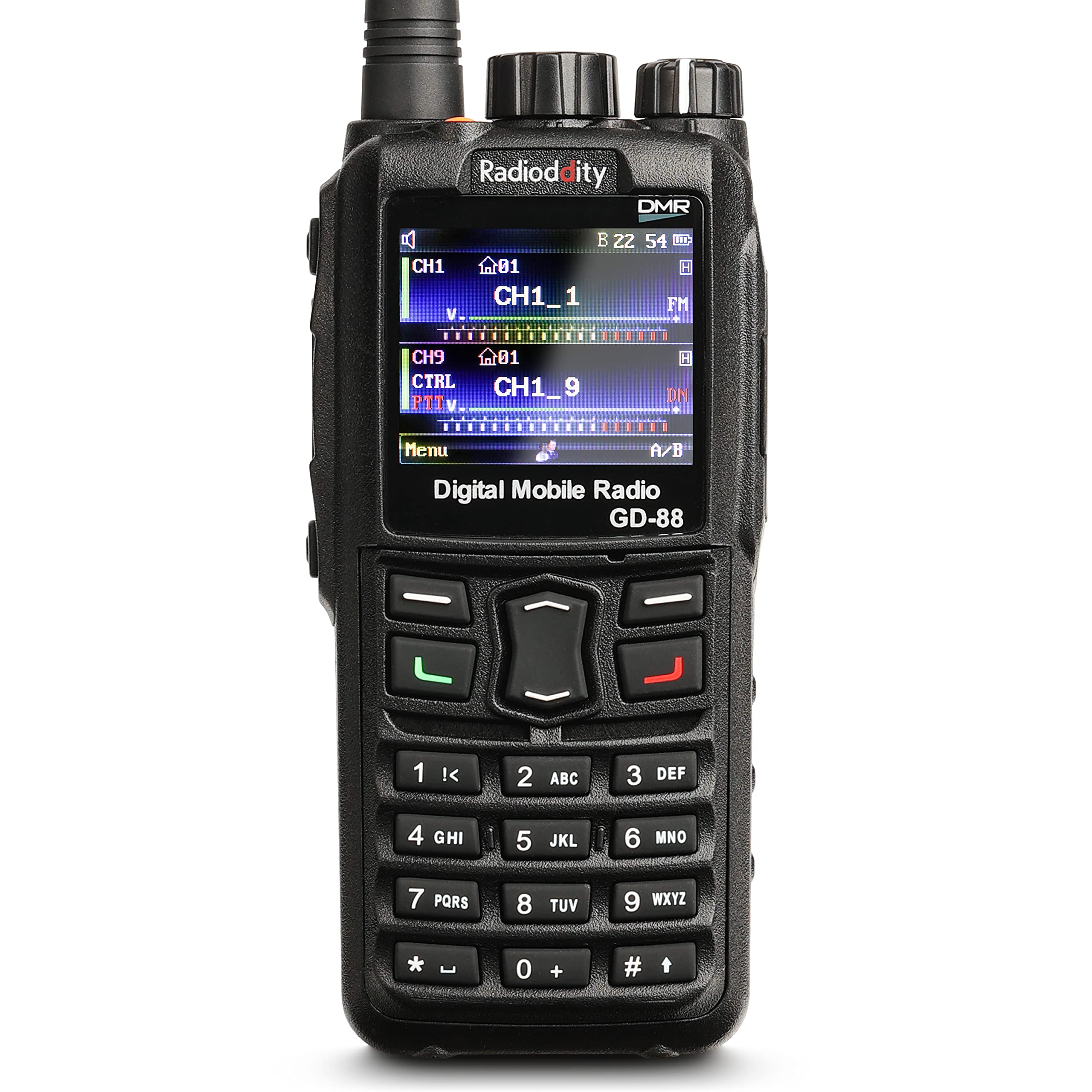 Radioddity GD-88 7W Dual Band VHF UHF DMR & Analog Handheld Two Way Radio with APRS, Cross-Band Repeater, SFR, 300K Contacts - Black | Perfect for Ham Radio Operators, Emergency Communication & Outdoor Adventures