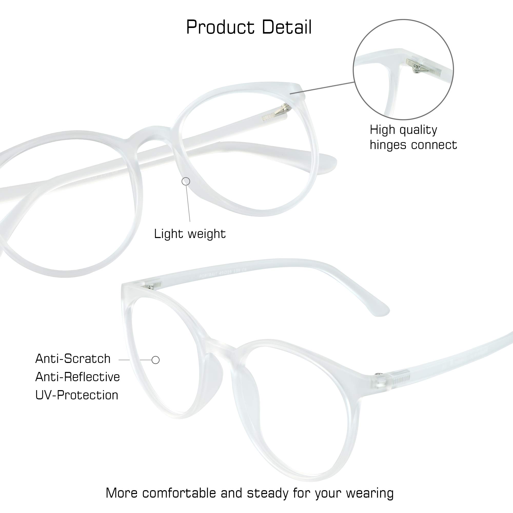 VisionGlobal Blue Light Blocking Glasses for Women & Men - Anti Eyestrain Computer Glasses with Stylish Oval Frame - Perfect for Screen Time, Gaming, Reading & Office Work