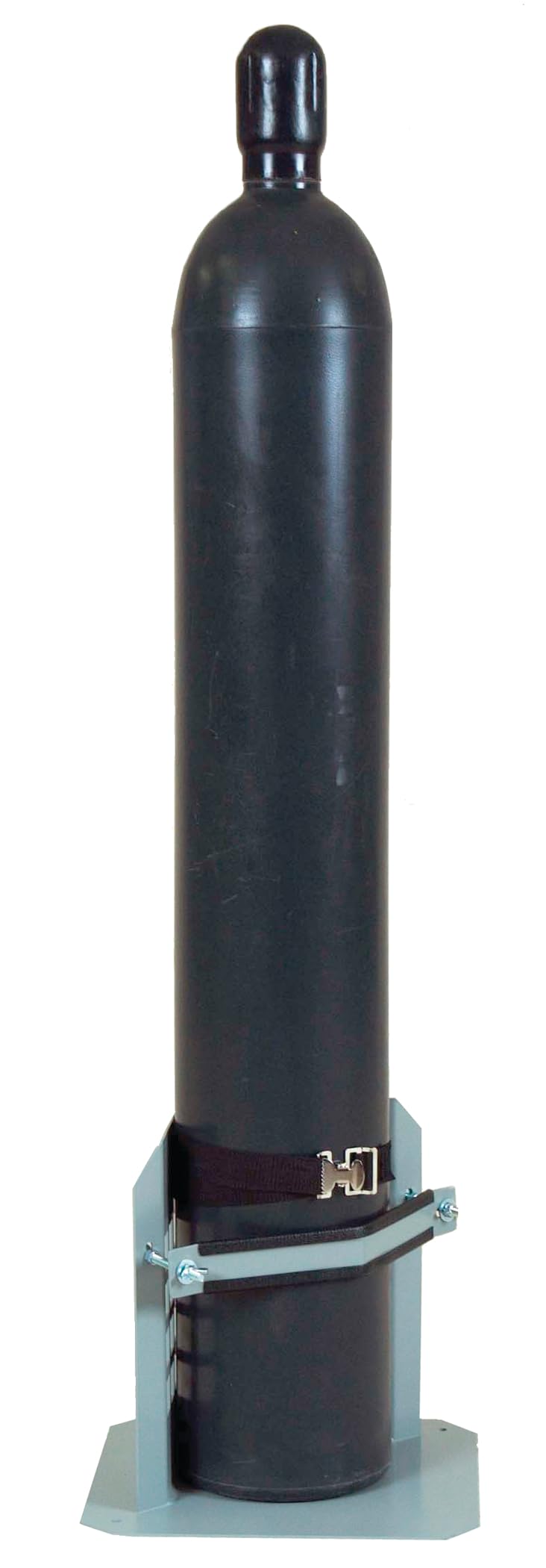 Justrite 35282 Steel Gas Cylinder Floor Mount Storage Stand - Heavy Duty USA-Made Holder for 4