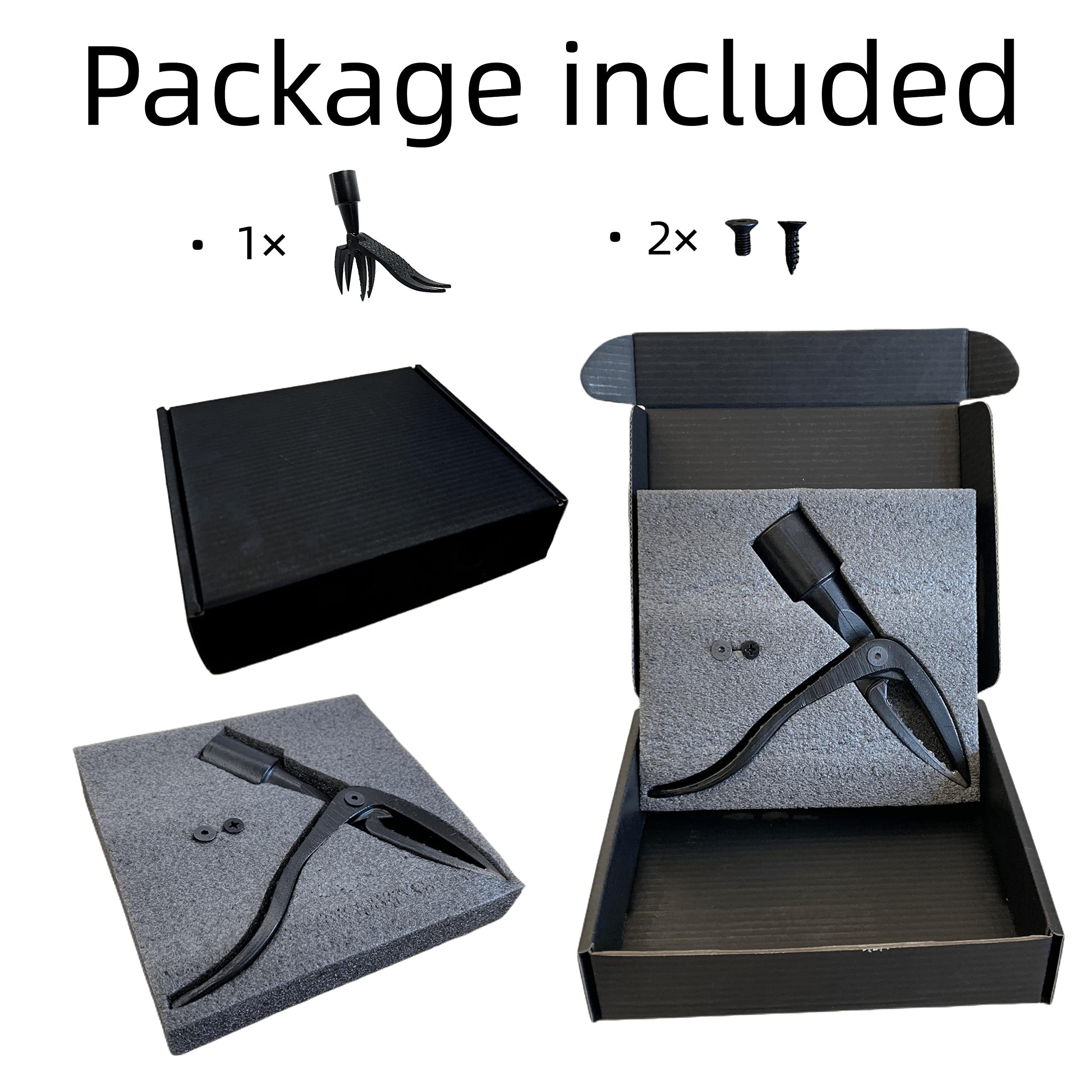 4-Claw Steel Weed Removal Tool - Manual Weeding Head Replacement with Durable Black Design for Garden, Lawn, and Yard Maintenance