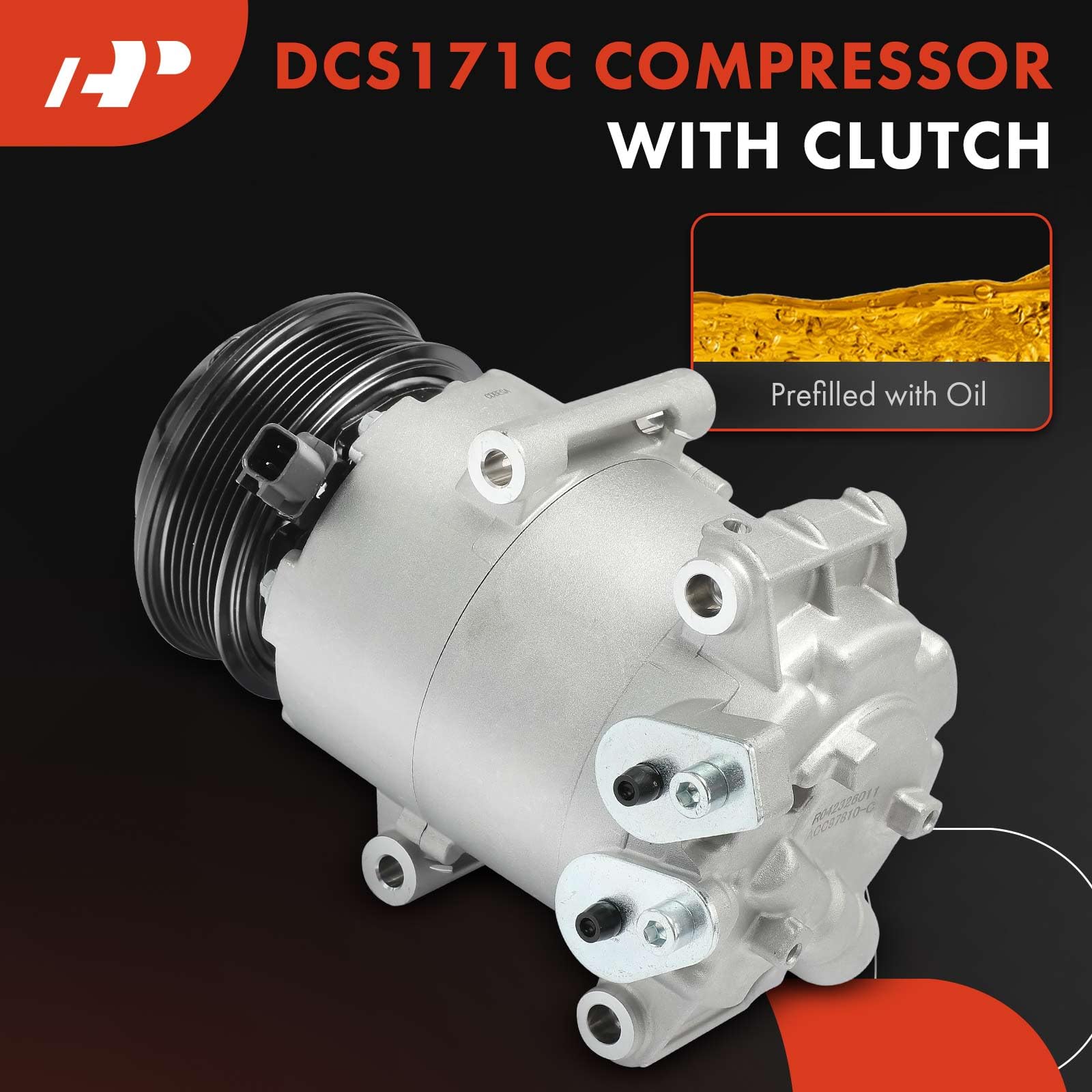 Premium AC Compressor with Clutch for 2014-2019 Ford Fiesta 1.6L - High Performance Auto Air Conditioning Replacement Part - Perfect for Summer Cooling & Long Road Trips