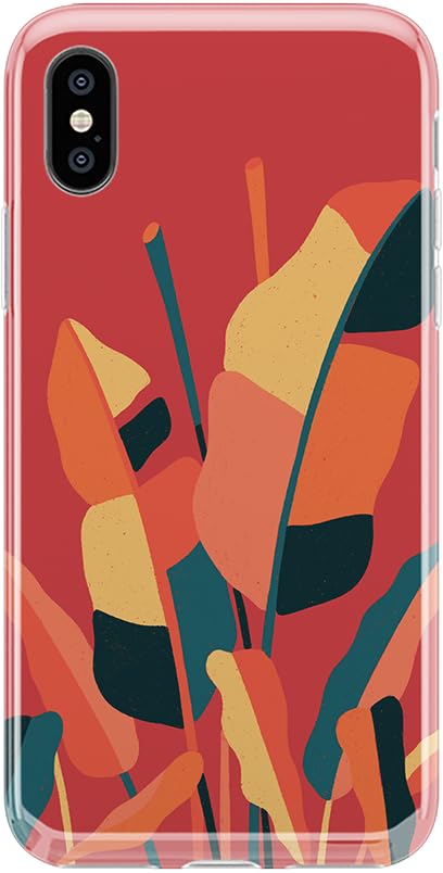 Casely iPhone X/XS Floral Case - Let it Grow Banana Leaf Design | Slim Protective Phone Cover for Women & Girls | Perfect for Spring, Summer & Outdoor Activities