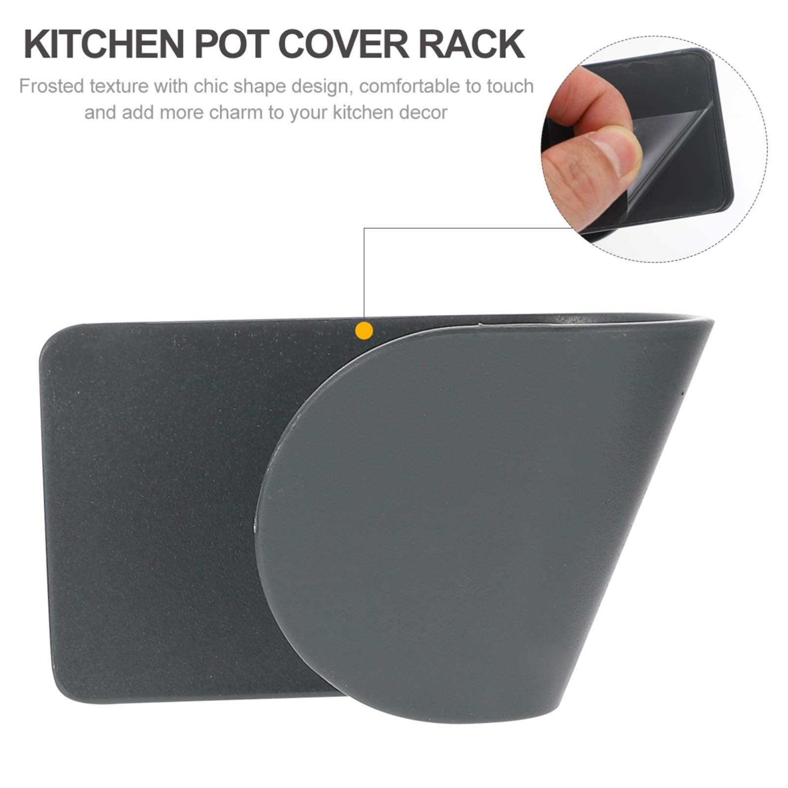 DOITOOL 3-Pack Adhesive Kitchen Pot Lid Holder Wall Mount Rack - Space Saving Organizer for Pots, Pans & Cookware Lids - Perfect for Small Kitchens, RVs & Camping