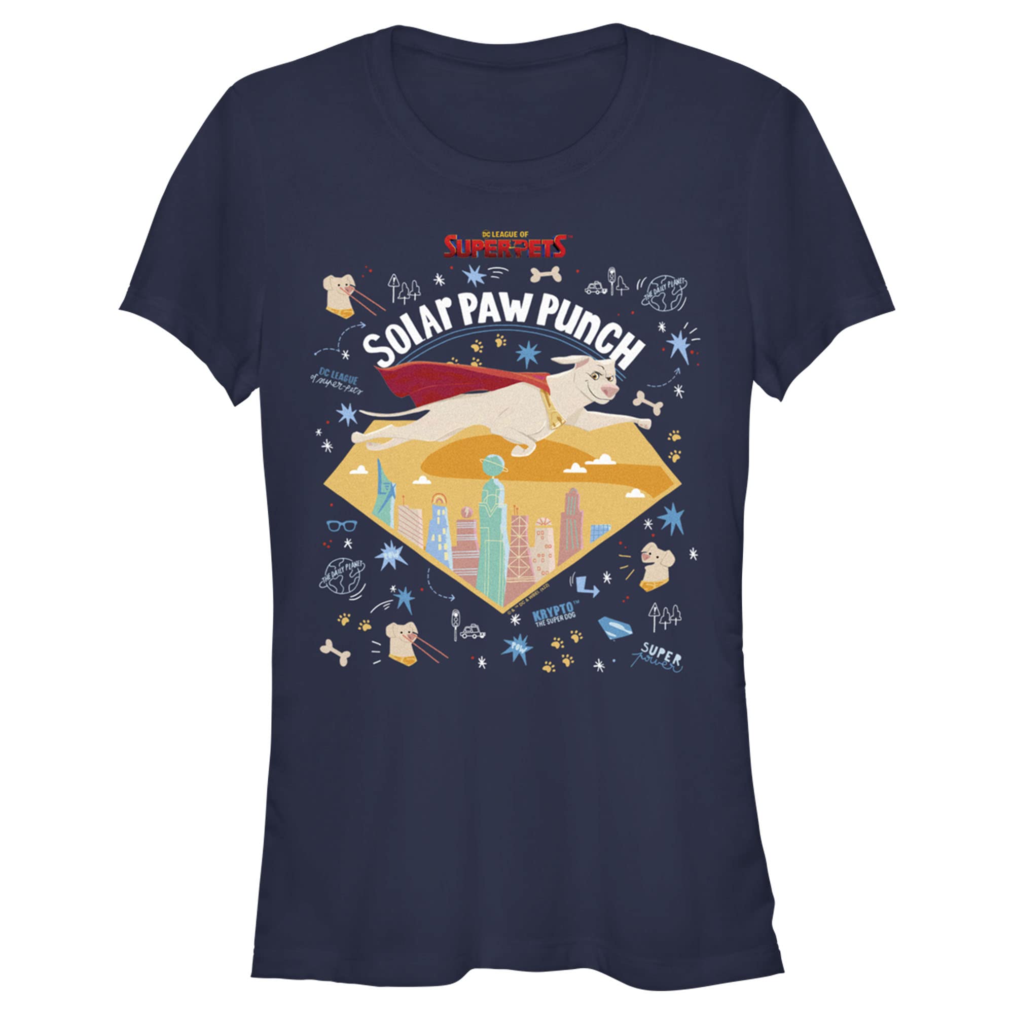 DC Super-Pets Krypto Solar Paw T-Shirt for Kids & Teens