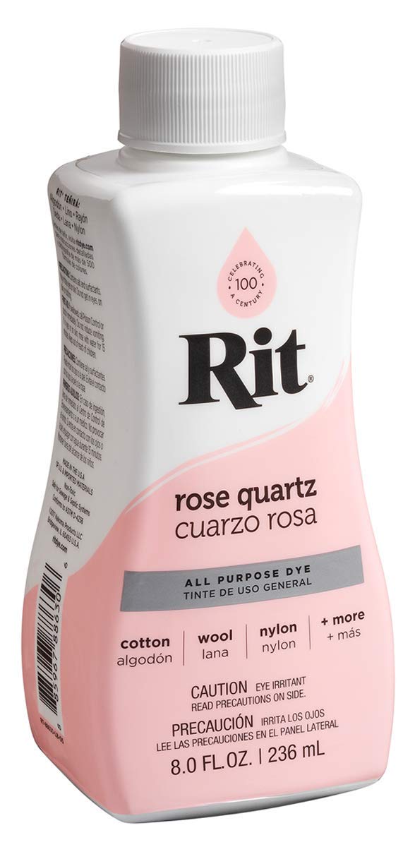 All-Purpose Liquid Dye - 8 fl oz Rose Quartz Color for Fabric, Yarn, Paper & DIY Crafts - Perfect for Tie-Dye, Easter Eggs & Home Decor Projects