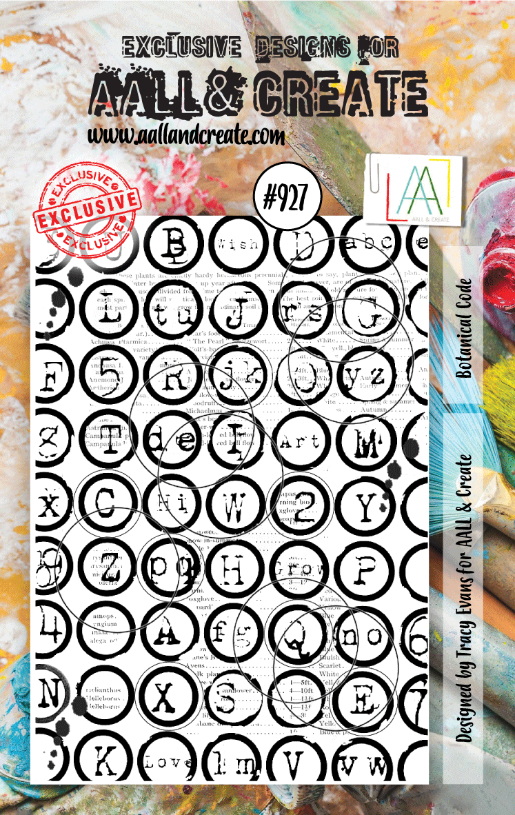 AALL and Create Stamp Set 927 - Botanical Code Stamps for Card Making, Scrapbooking & DIY Crafts | Perfect for Greeting Cards, Journals & Home Decor
