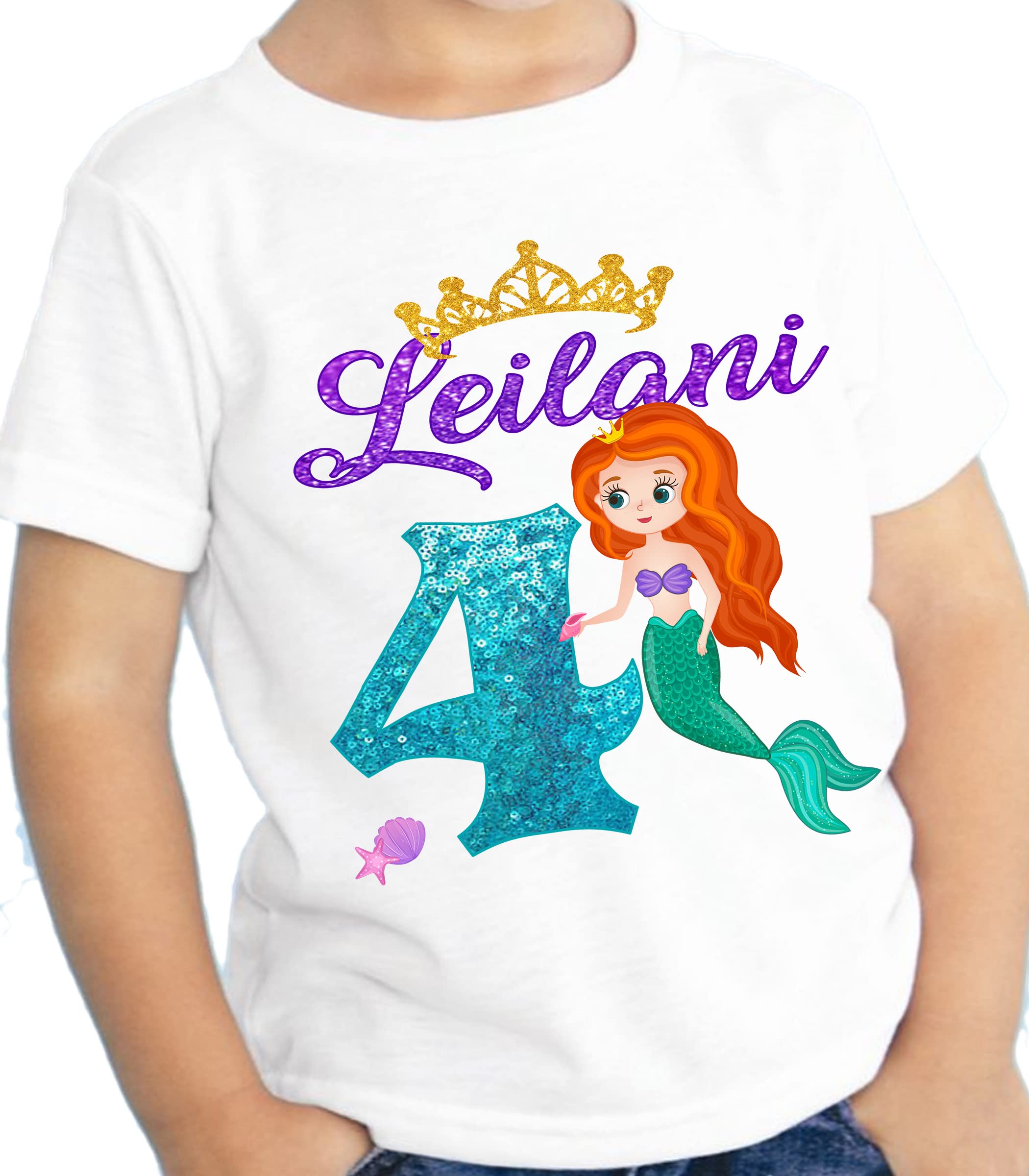 Ariel Birthday Shirt for Women - The Little Mermaid Inspired Custom T-Shirt - Disney Princess Party Supplies - Perfect for Birthday Celebrations, Cosplay & Themed Events