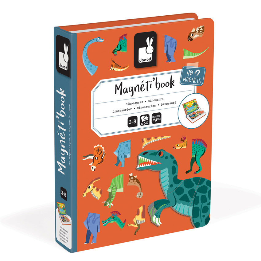 Magnetic Dinosaurs Book & Game Set for Kids - STEM Learning Toy, Educational Puzzle Activity for Boys & Girls - Perfect for Travel, Classroom & Home Play