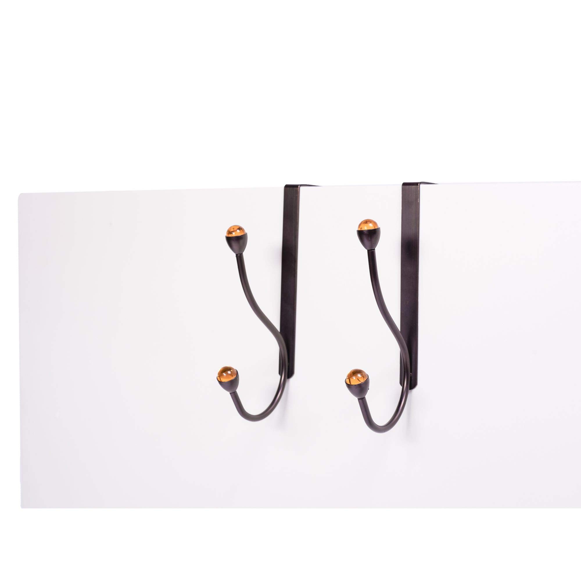 Elegant Home Fashions Decorative Amber Door Hooks - Perfect for Hanging Coats, Hats & Bags in Entryways, Bedrooms & Bathrooms