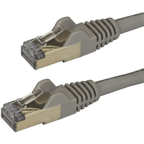 1m Gray Cat6a Shielded (STP) Ethernet Cable - High-Speed Internet & Gaming for Home & Office Networking