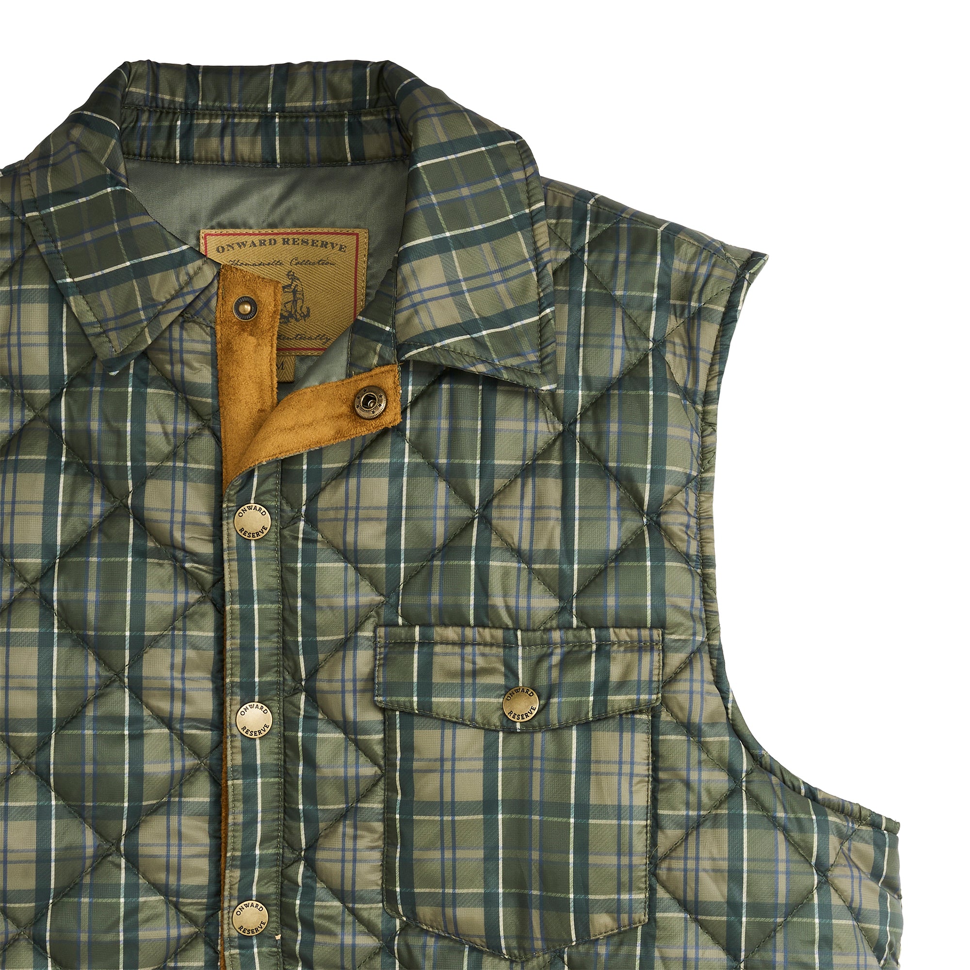 Grouse Plaid Braswell Vest for Men - Olive Green Hunting & Outdoor Vest - Perfect for Hunting, Camping, and Outdoor Adventures