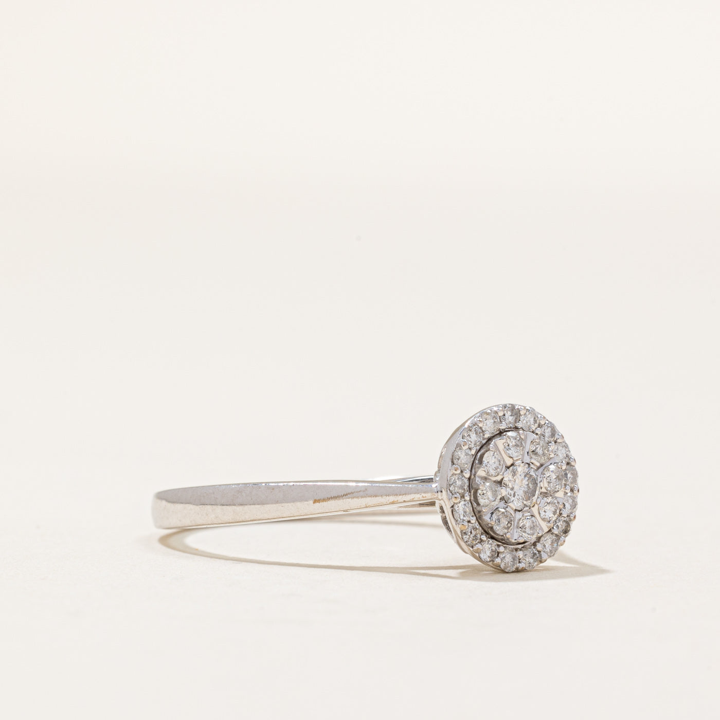 0.28ctw Diamond Cluster Ring for Women - Size 9.25 - Elegant Wedding, Engagement & Anniversary Jewelry Gift