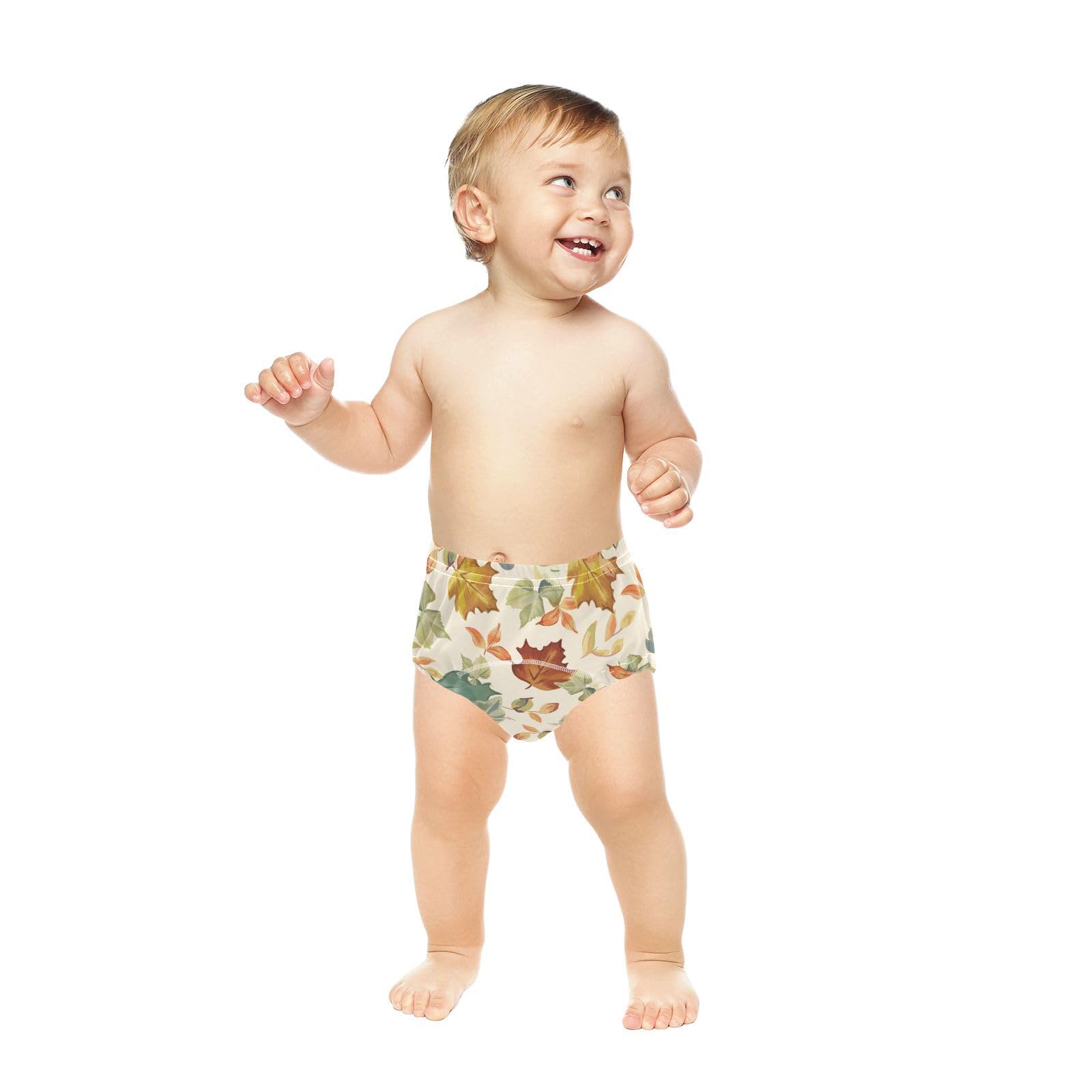 Waterproof Training Underwear for Baby Boys - Fall Maple Leaves Pattern, Leakproof Bedwetting Pants for Toddlers | Comfortable & Absorbent for Daytime & Nighttime Use