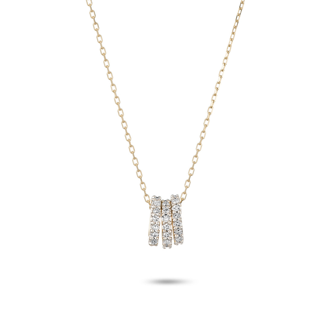 Sparkling Diamond Beaded Necklace for Women - Elegant 3-Strand Party Jewelry - Perfect for Weddings, Anniversaries & Special Occasions