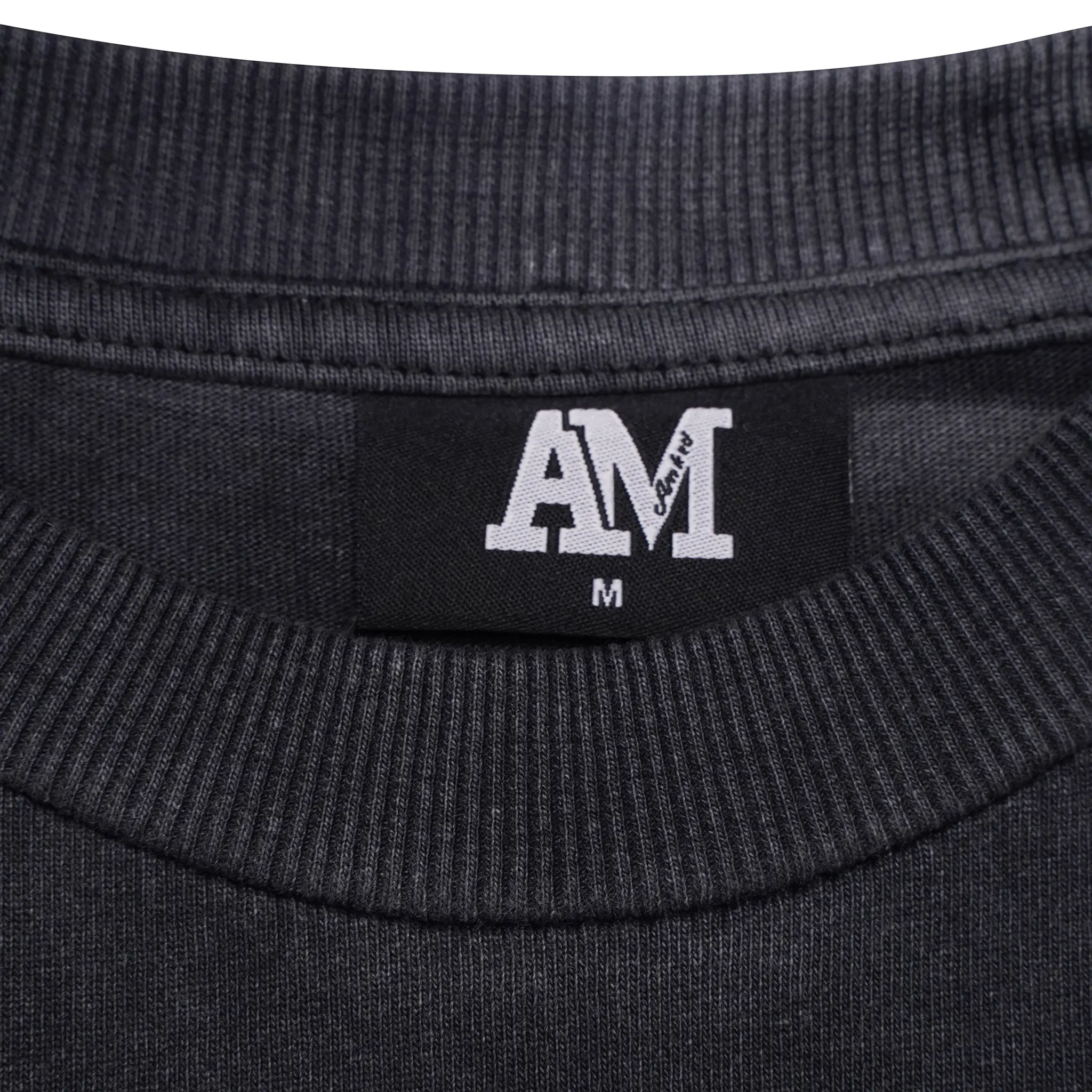Amicci Levanto Washed Black T-Shirt for Men - Soft Cotton Casual Tee - Perfect for Everyday Wear, Gym & Street Style