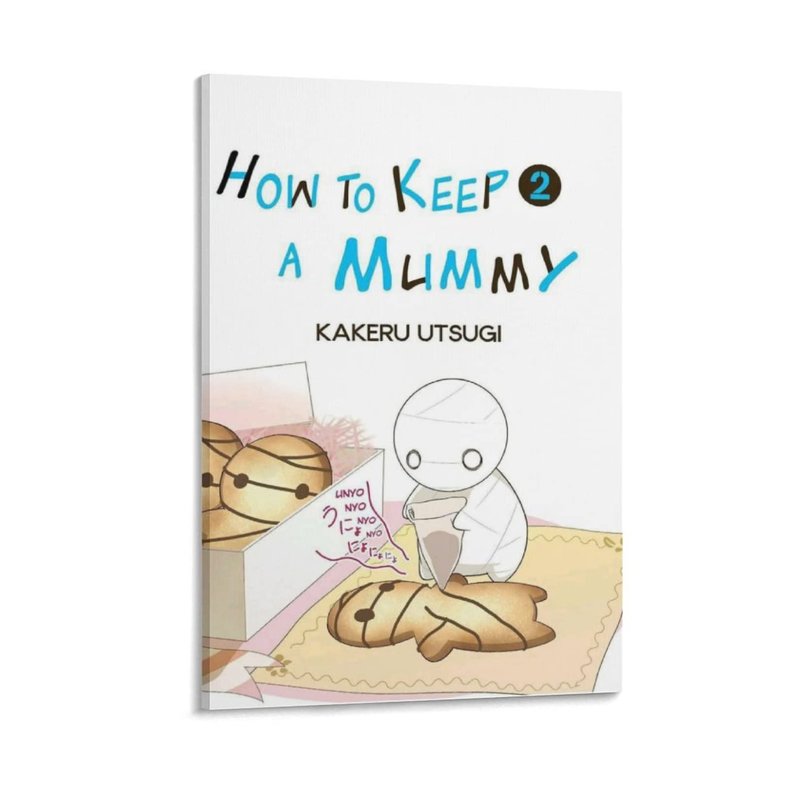 Cute How to Keep a Mummy Anime Wall Art Poster - Japanese Pet Decor Canvas Painting Print (24x36 inches/60x90cm) Framed/Unframed - Perfect for Living Room, Bedroom & Anime Fan Gifts