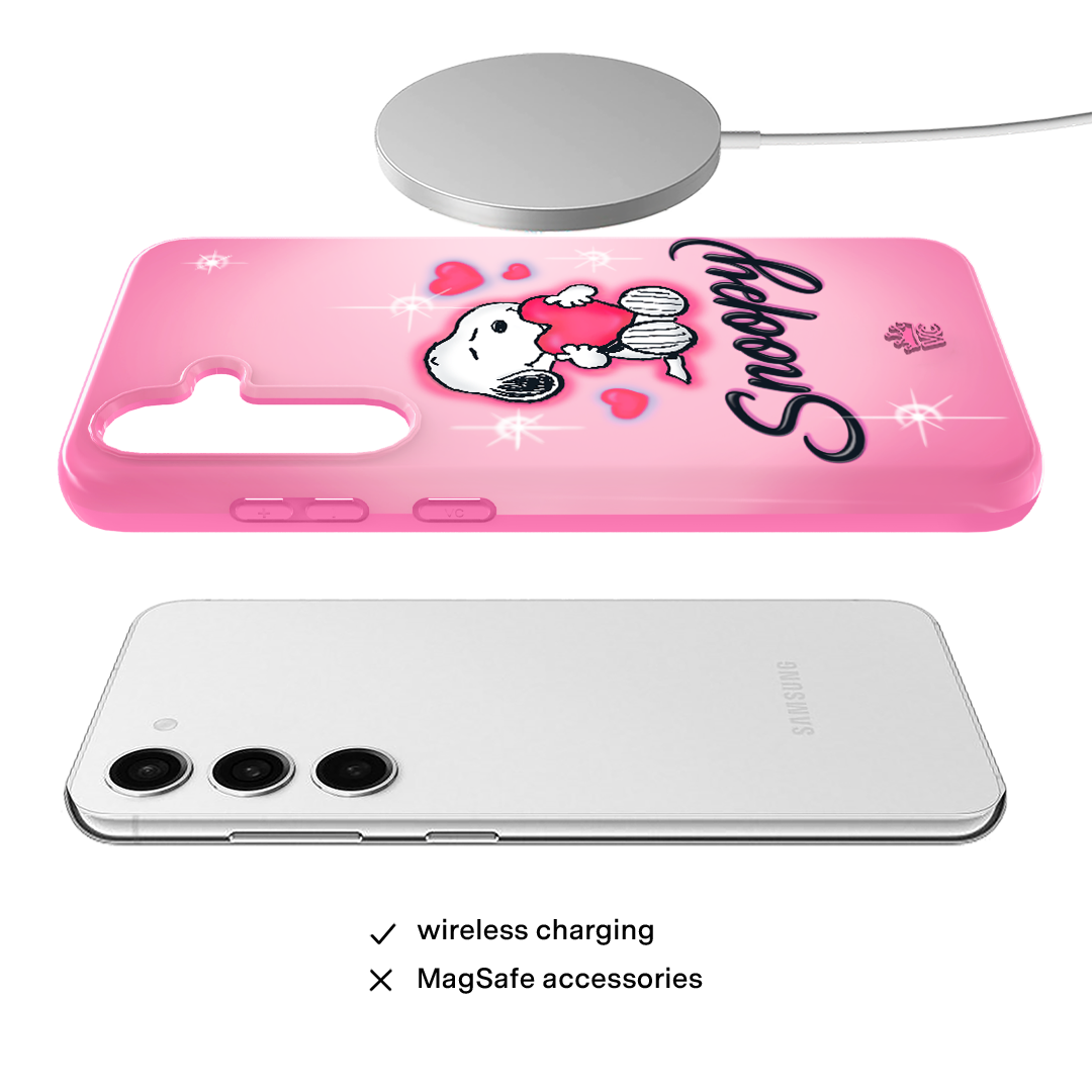 Stylish Snoopy 'Be Mine' Samsung Phone Case - Cute Cartoon Design for Galaxy S Series | Perfect Gift for Valentine's Day & Everyday Use