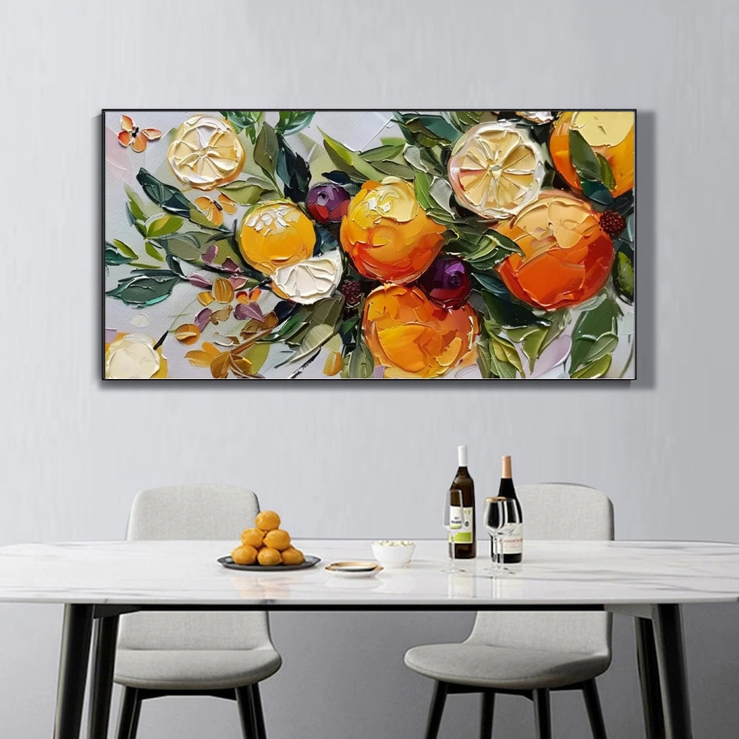 Beautiful Flower and Tree Painting #FT180 - Handmade Canvas Art for Home Decor, Living Room, Bedroom & Office Wall