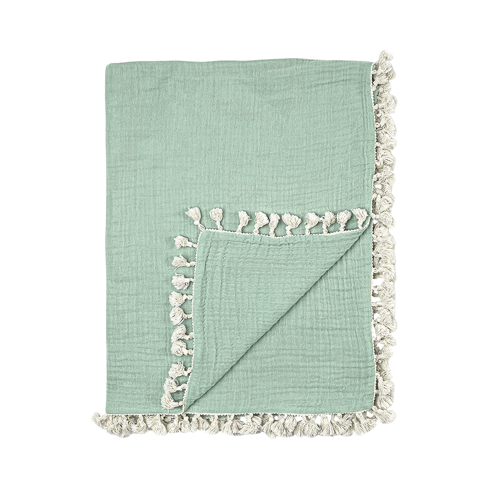6-Layer Muslin Baby Blanket by Crane - Soft, Breathable & Lightweight for Swaddling, Nursing & Stroller Use