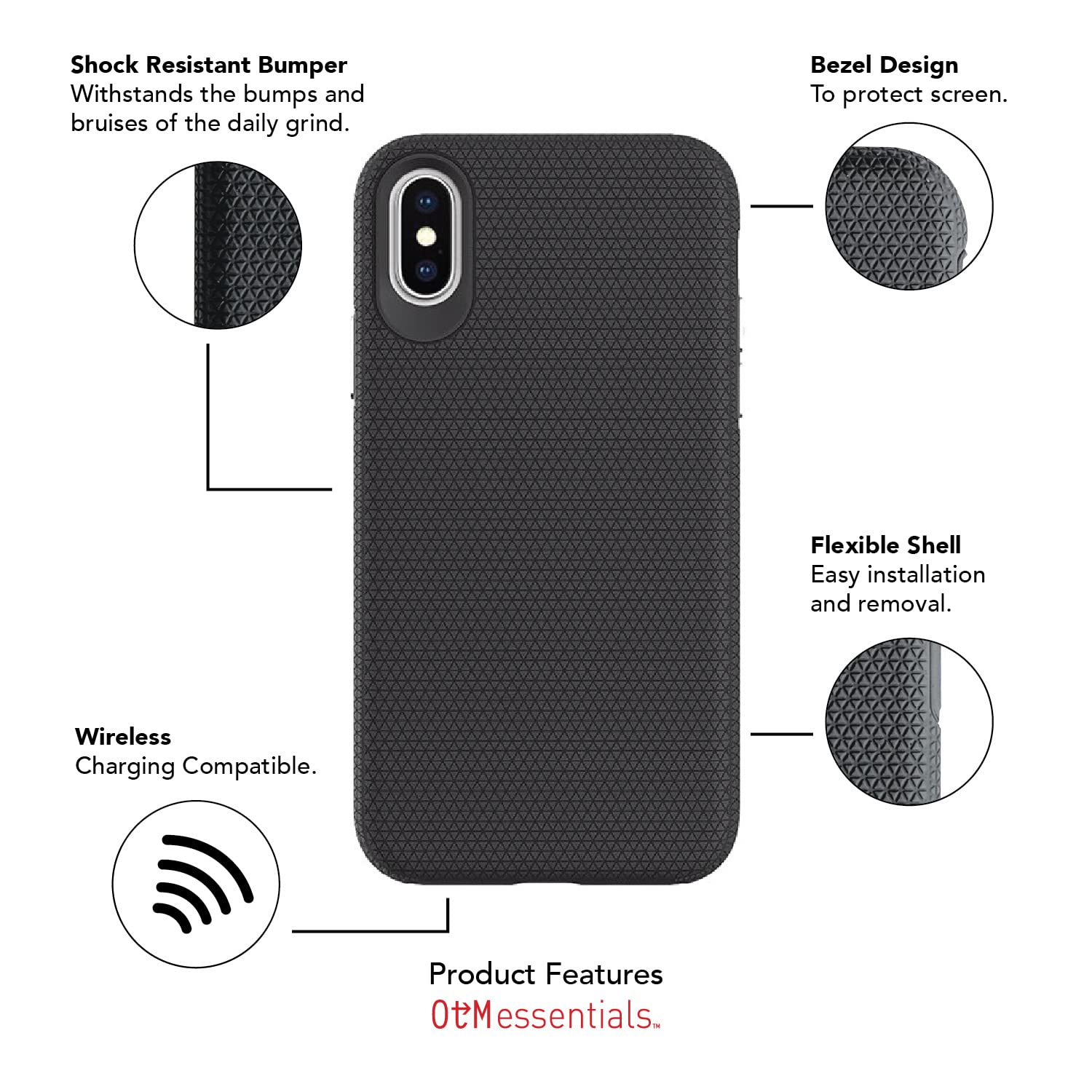 OTM Essentials Classic Tough Shell Phone Case - Durable Shockproof Protection for iPhone & Samsung - Perfect for Outdoor, Travel & Everyday Use