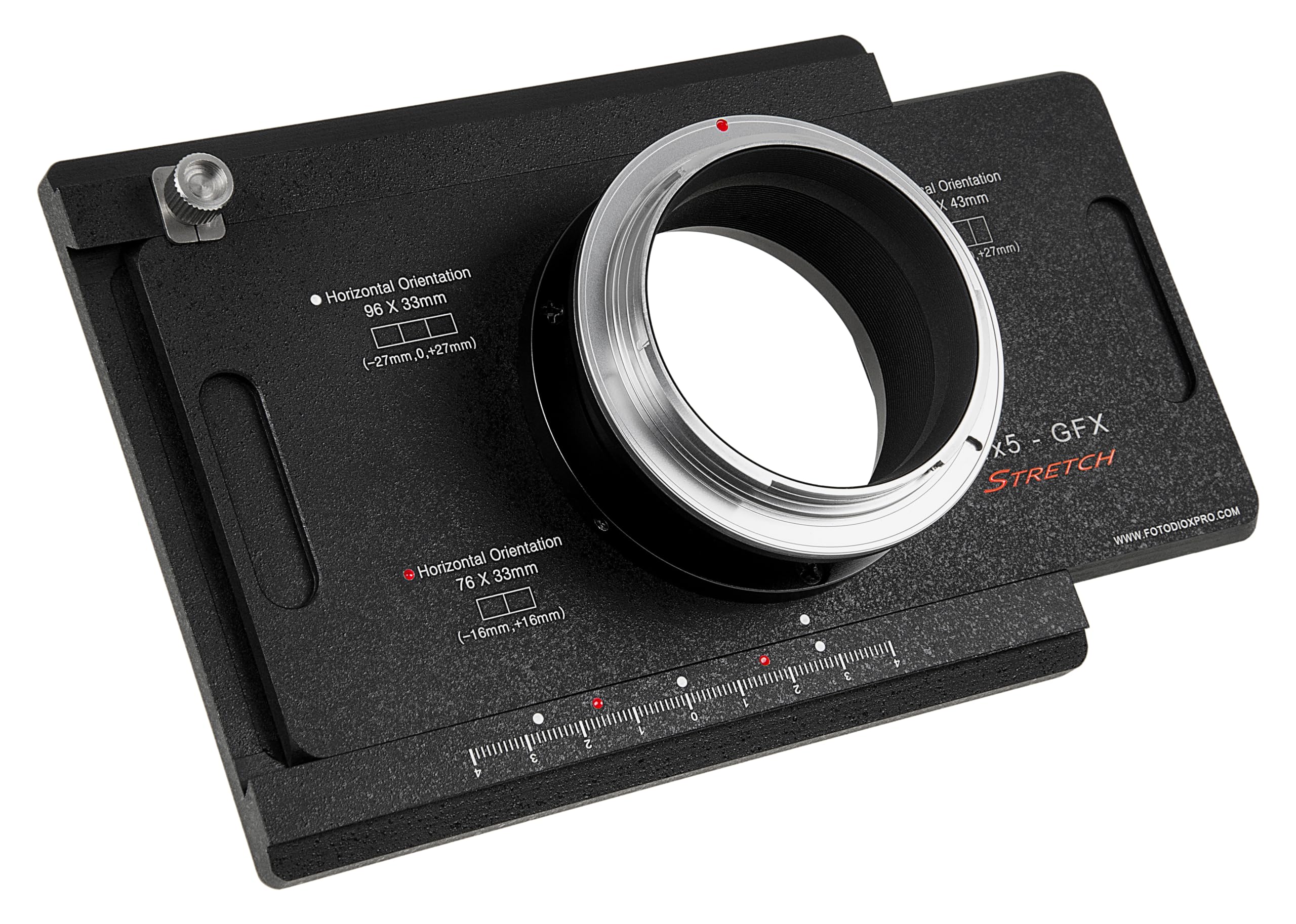 Fotodiox Pro G-Mount GFX to 4x5 Large Format Camera Lens Adapter with Graflok Rear Standard - Shift & Stitch Compatible for Fujifilm GFX Mirrorless Cameras | Professional Photography, Landscape & Architecture Shoots