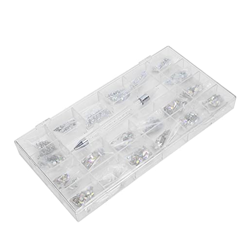 Premium Nail Art Rhinestones Kit - DIY Nail Gems with Strong Adhesive & Rhinestone Picker Tool for Professional Nail Artists, Salon & Home Use - Perfect for Manicures, Pedicures & Nail Design Competitions