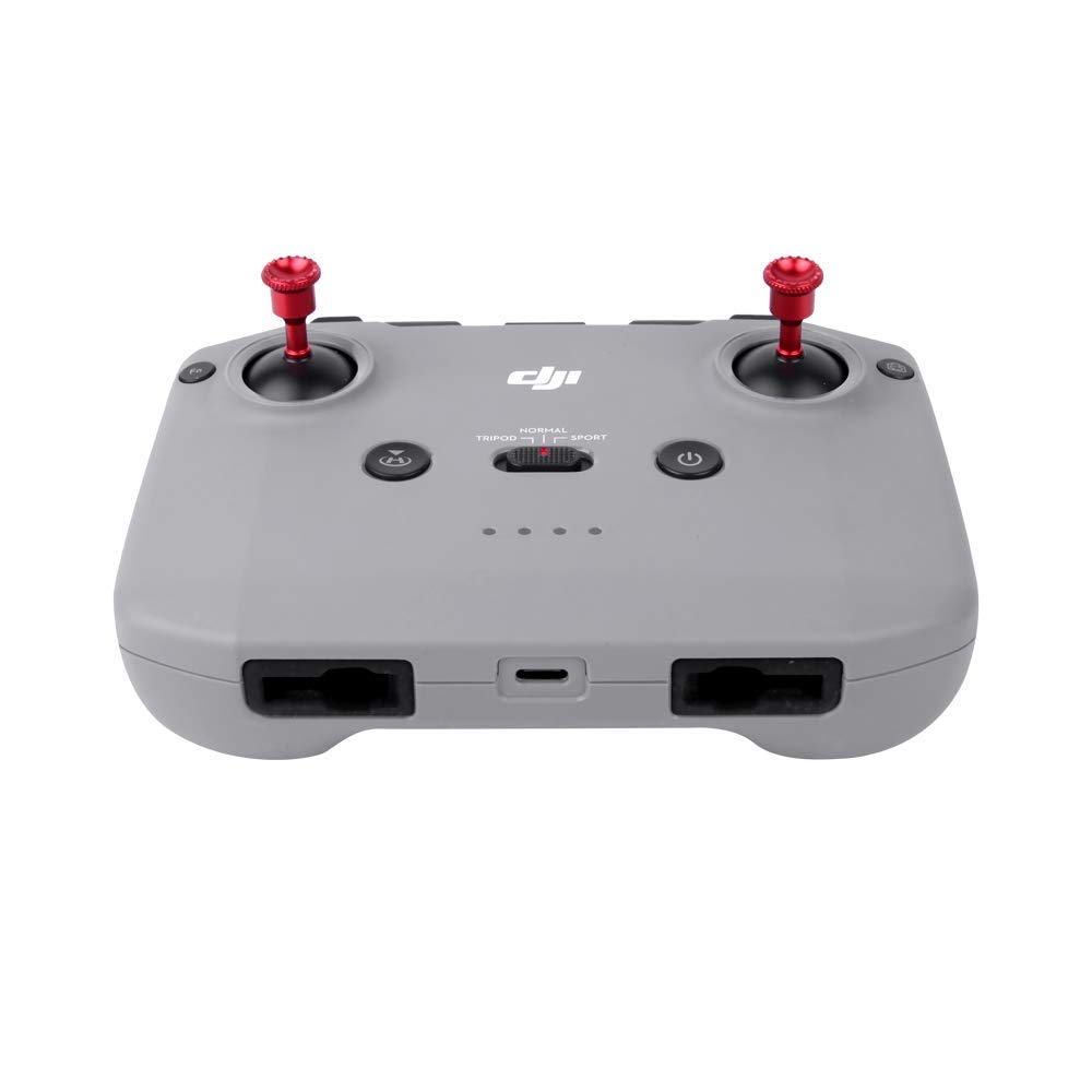 DJI Mavic 3 Air 2 / Mini 2 Thumb Rocker - CNC Aluminum Alloy Joystick for DJI Air 2S / Mavic 3 / Air 2 / Mini 2 Remote Controller (Red) - Perfect for Aerial Photography & Drone Control Accessories