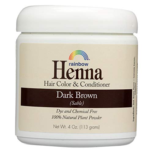 2 Pack Rainbow Research Henna Hair Color & Conditioner - 4 oz, Persian Dark Brown Sable | Natural Hair Dye for Gray Coverage & Conditioning | Perfect for At-Home Hair Coloring & Salon-Quality Results