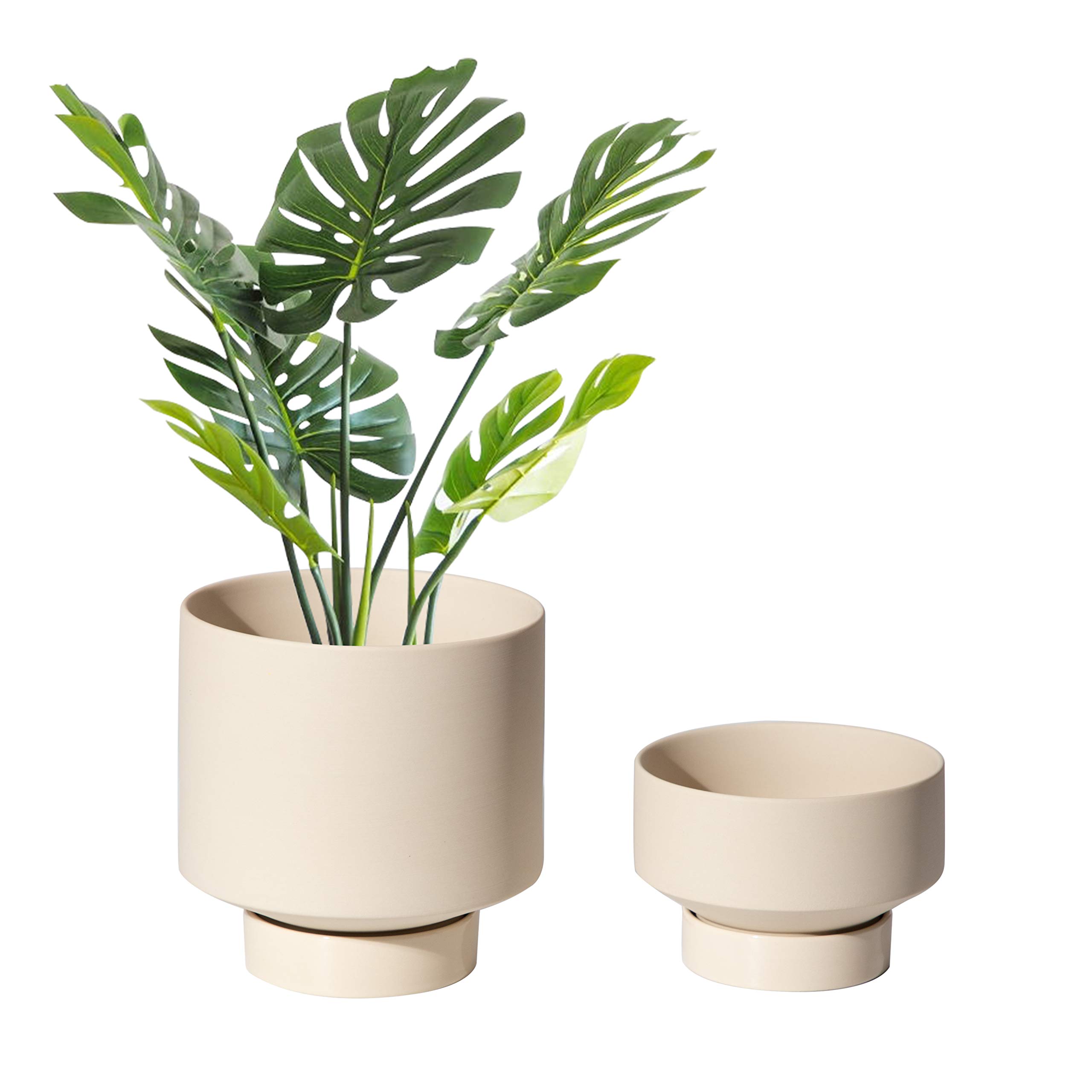 UBEE 2-Pack Ceramic Plant Pots for Indoor Plants - 5.43