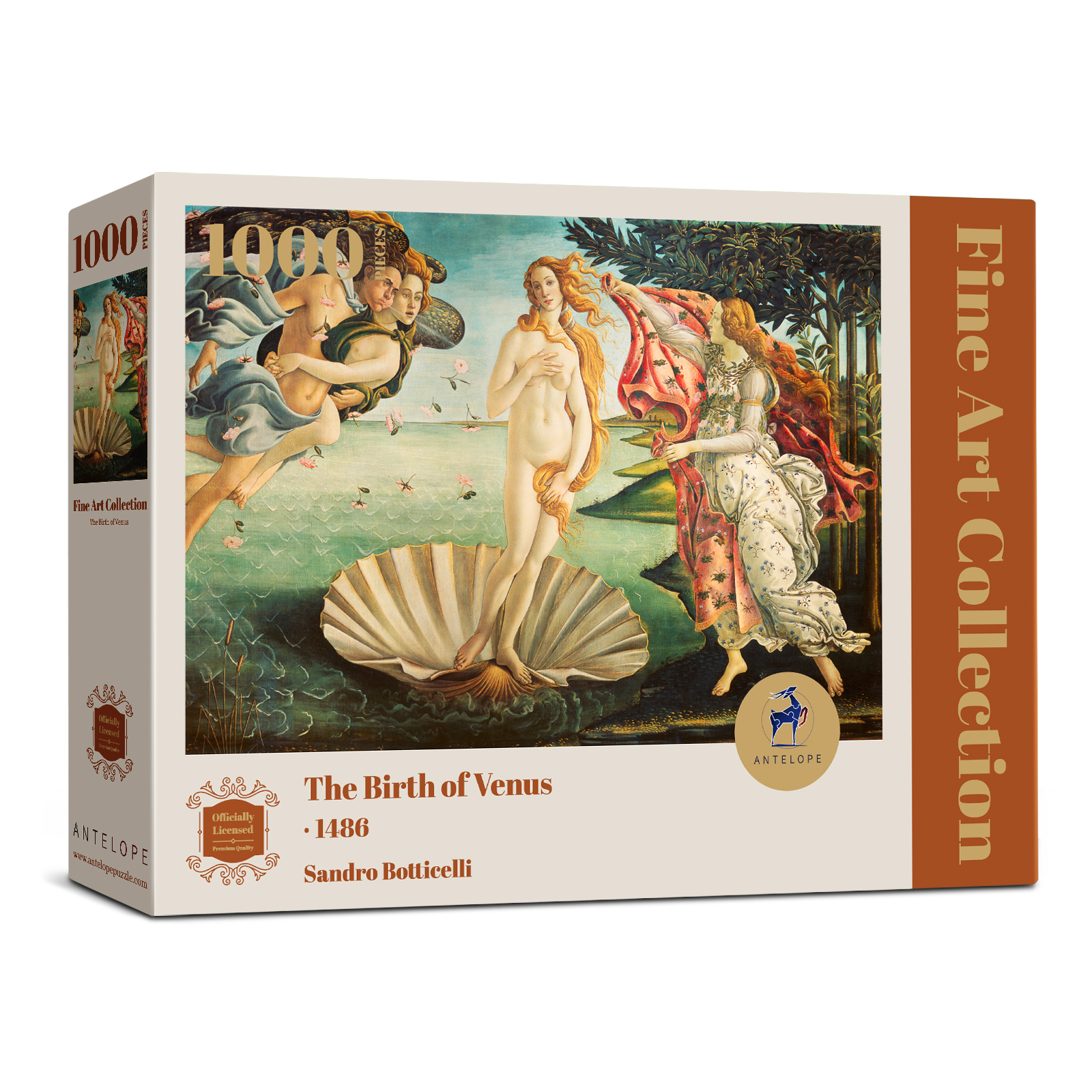 1000 Piece Puzzle for Adults - The Birth of Venus by Sandro Botticelli | Officially Licensed High-Resolution Jigsaw Puzzle with Matte Finish & Smooth Edges | Dust-Free Art Puzzle for Home Decor, Relaxation & Family Game Night