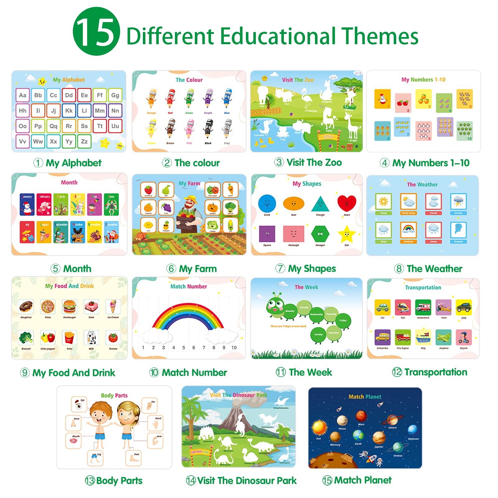 Preschool Busy Book with 29 Learning Themes | Montessori Educational Toys for Kids Ages 3-5 | Alphabet, Numbers & Holiday Activities (Christmas/Easter) + Coloring Pages | Perfect for Homeschooling, Travel & Early Childhood Development