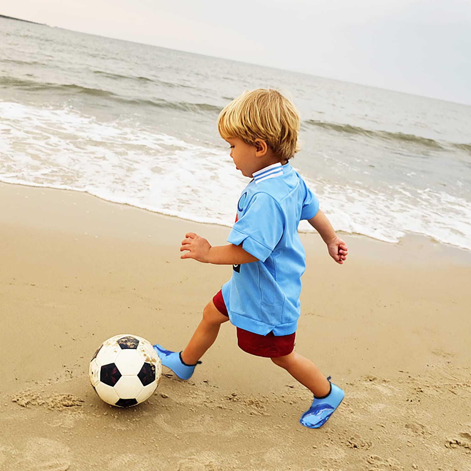 **Non-Slip Quick-Dry Kids Swim Water Shoes for Boys & Girls – Toddler Beach Aqua Socks for Outdoor Sports, Swimming & Water Play**    *(Perfect for Beach Trips, Pool Parties, Water Parks & Summer Adventures)*