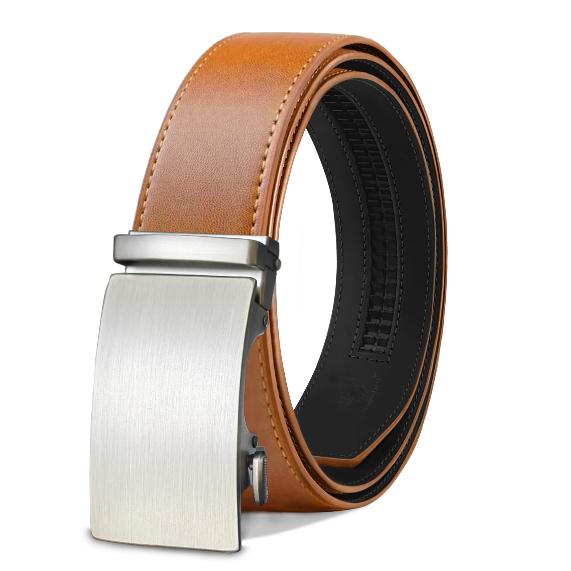 Premium Men's Leather Ratchet Dress Belt - Adjustable & Stylish for Casual Jeans & Office Wear - Perfect for Business, Formal & Everyday Use