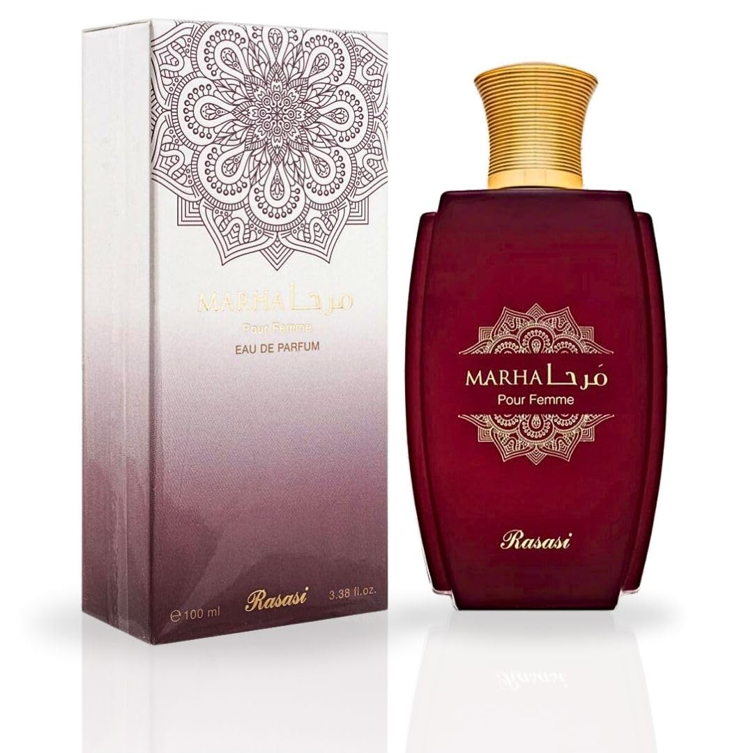 RASASI Marha Eau De Parfum for Women - 100ml (3.38 oz) Long Lasting Arabian Perfume with Refreshing Fruity Citrus Scent | Luxury Feminine Fragrance for Daily Wear, Office & Special Occasions