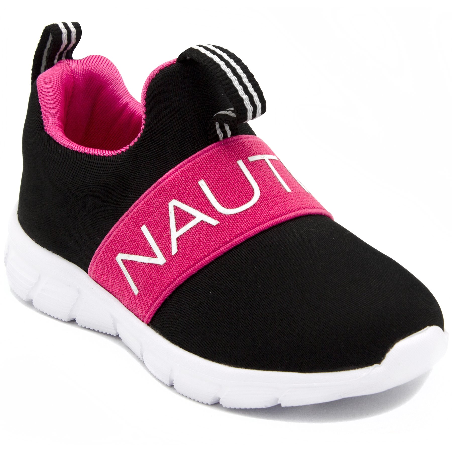 Nautica Girls' Slip-On Sneakers - Lightweight Athletic Running Shoes for Toddlers & Kids - Perfect for Walking, Running, Tennis, Gym & Outdoor Play - Comfortable & Durable Toddler/Little Kid Sneakers