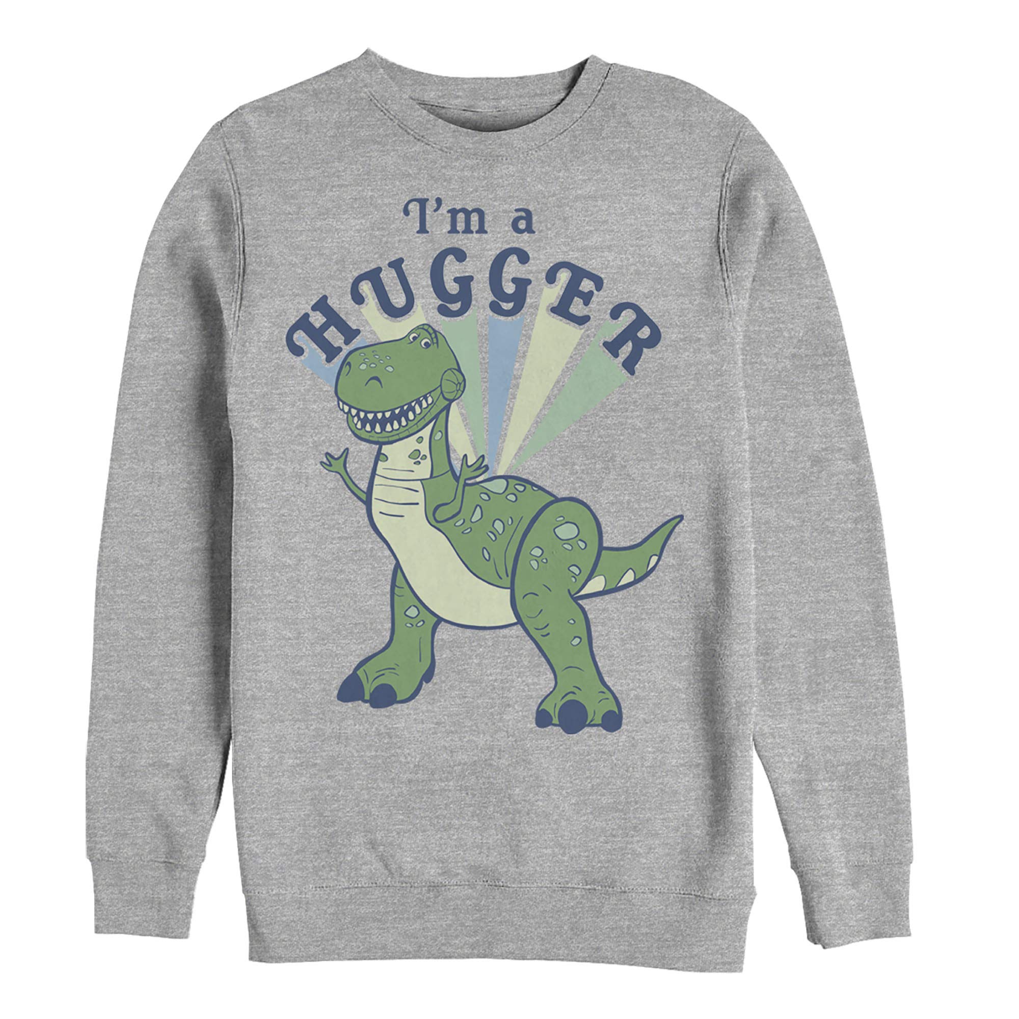 Men's Toy Story 'I'm a Hugger' Rex Graphic Sweatshirt - Comfortable Pullover Hoodie for Disney Fans, Movie Lovers & Casual Wear